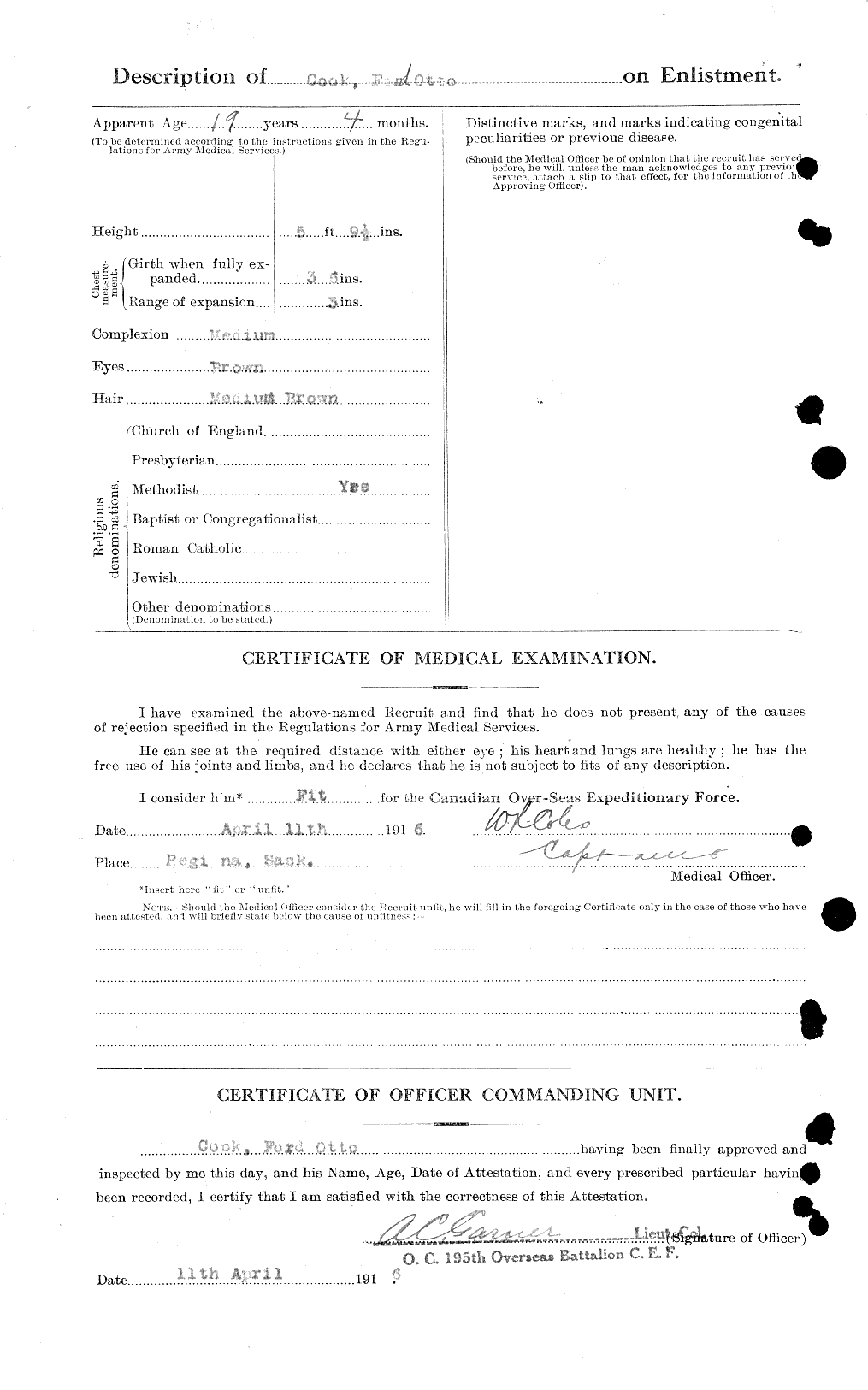 Dossiers du Personnel de la Première Guerre mondiale - CEC 038785b