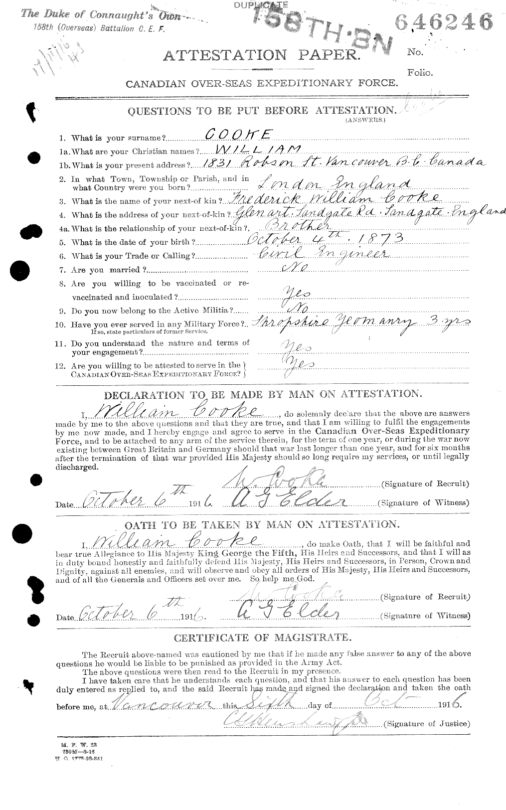 Personnel Records of the First World War - CEF 039104a