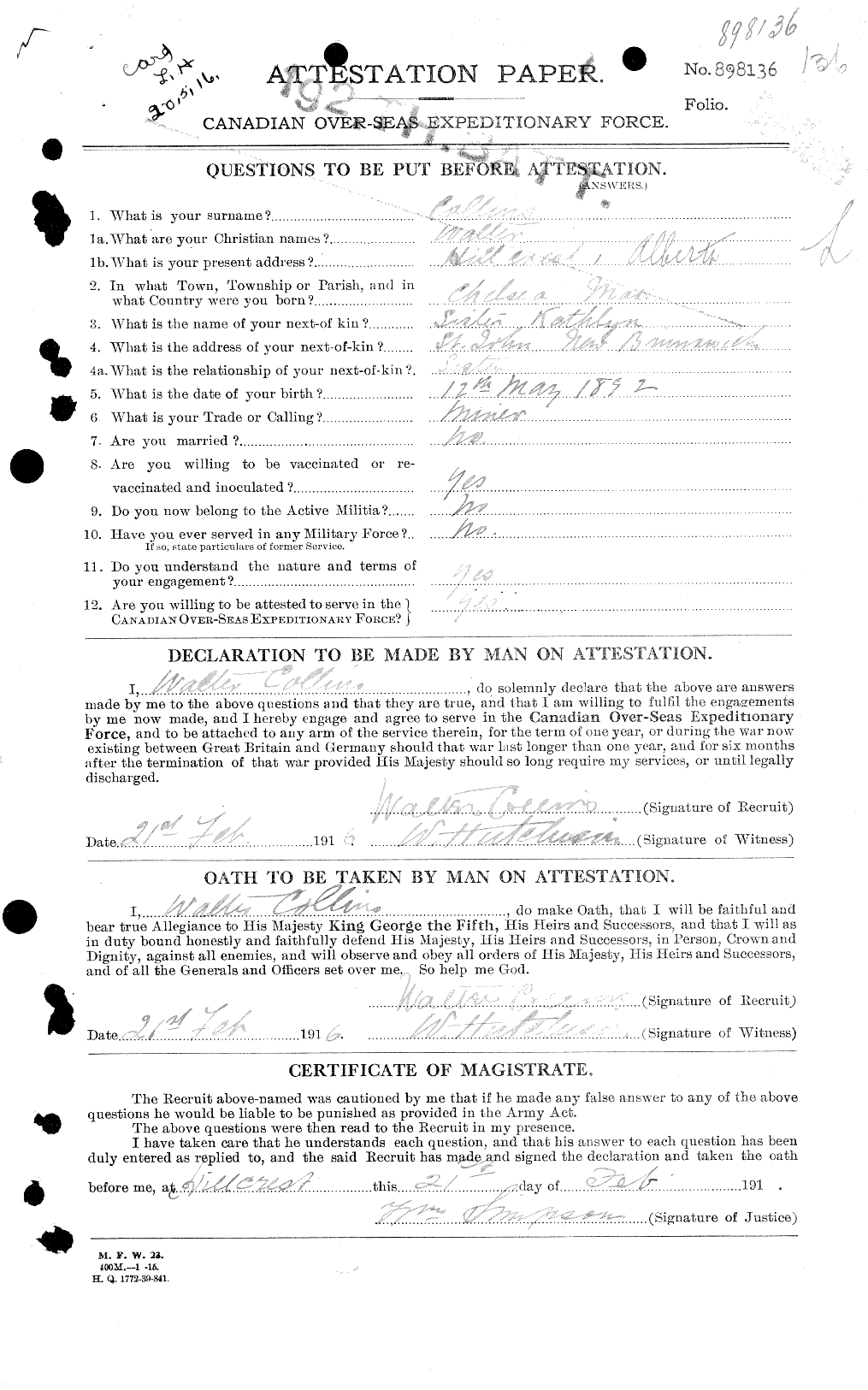 Personnel Records of the First World War - CEF 040690a