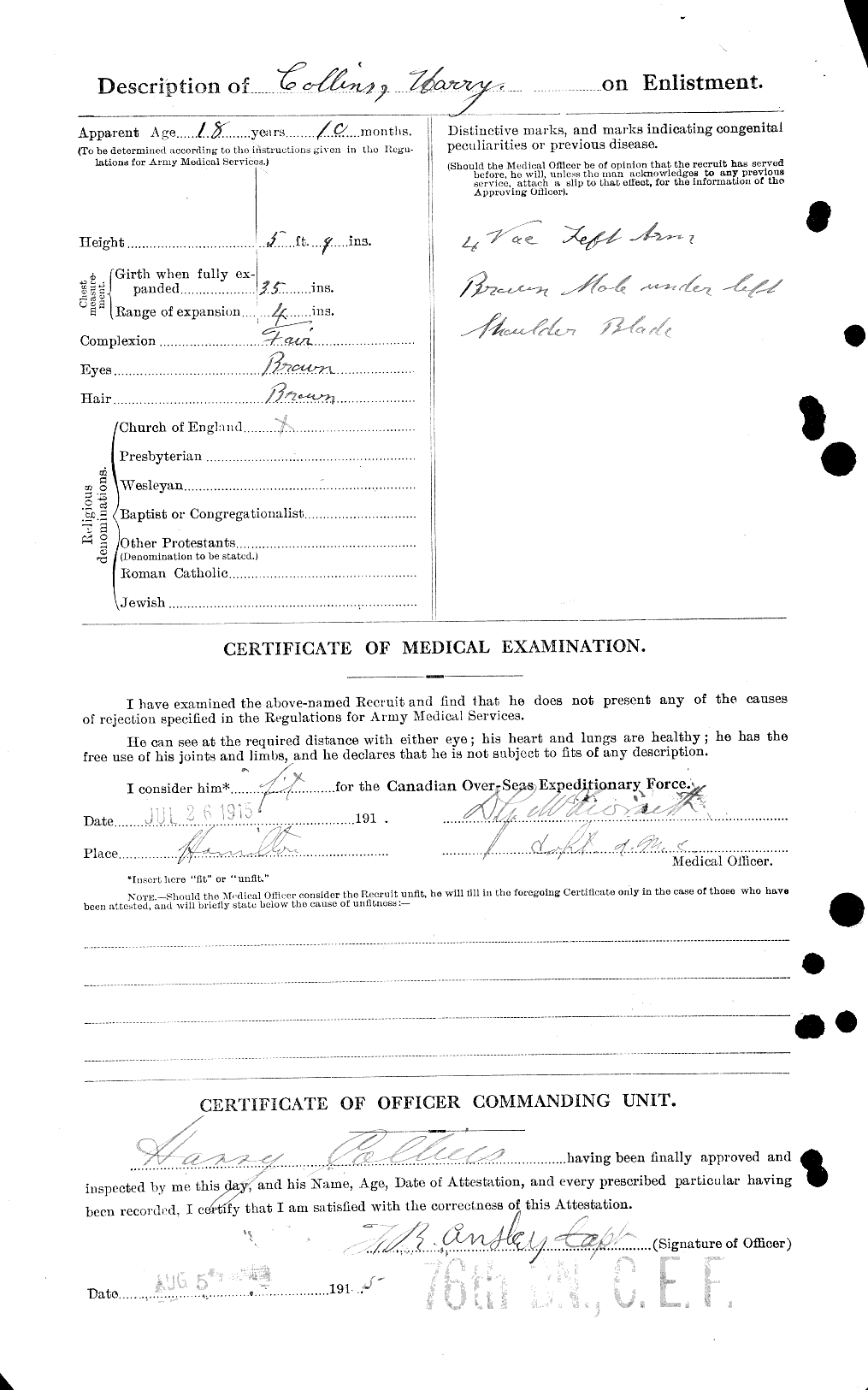 Personnel Records of the First World War - CEF 042260b