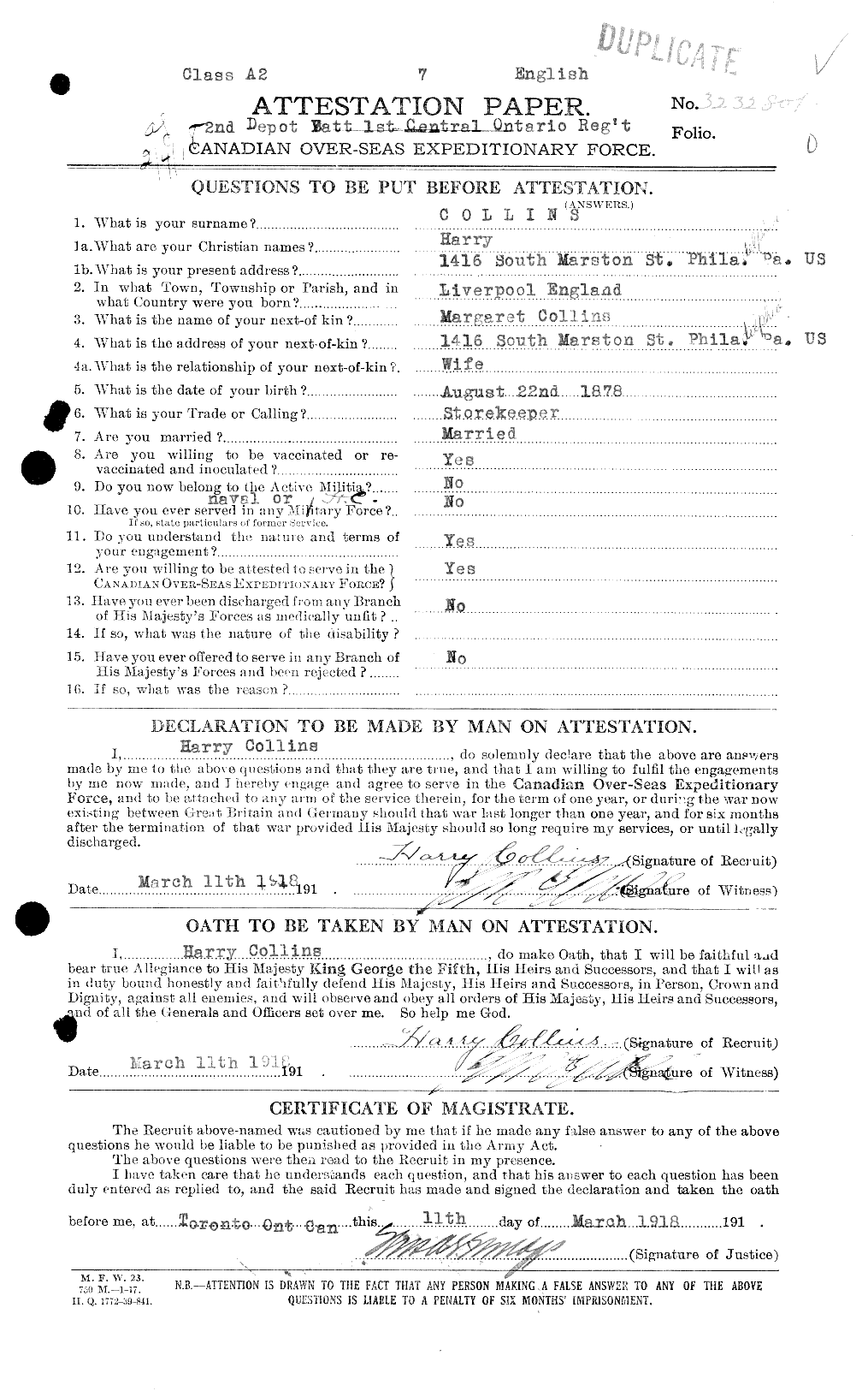 Personnel Records of the First World War - CEF 042267a