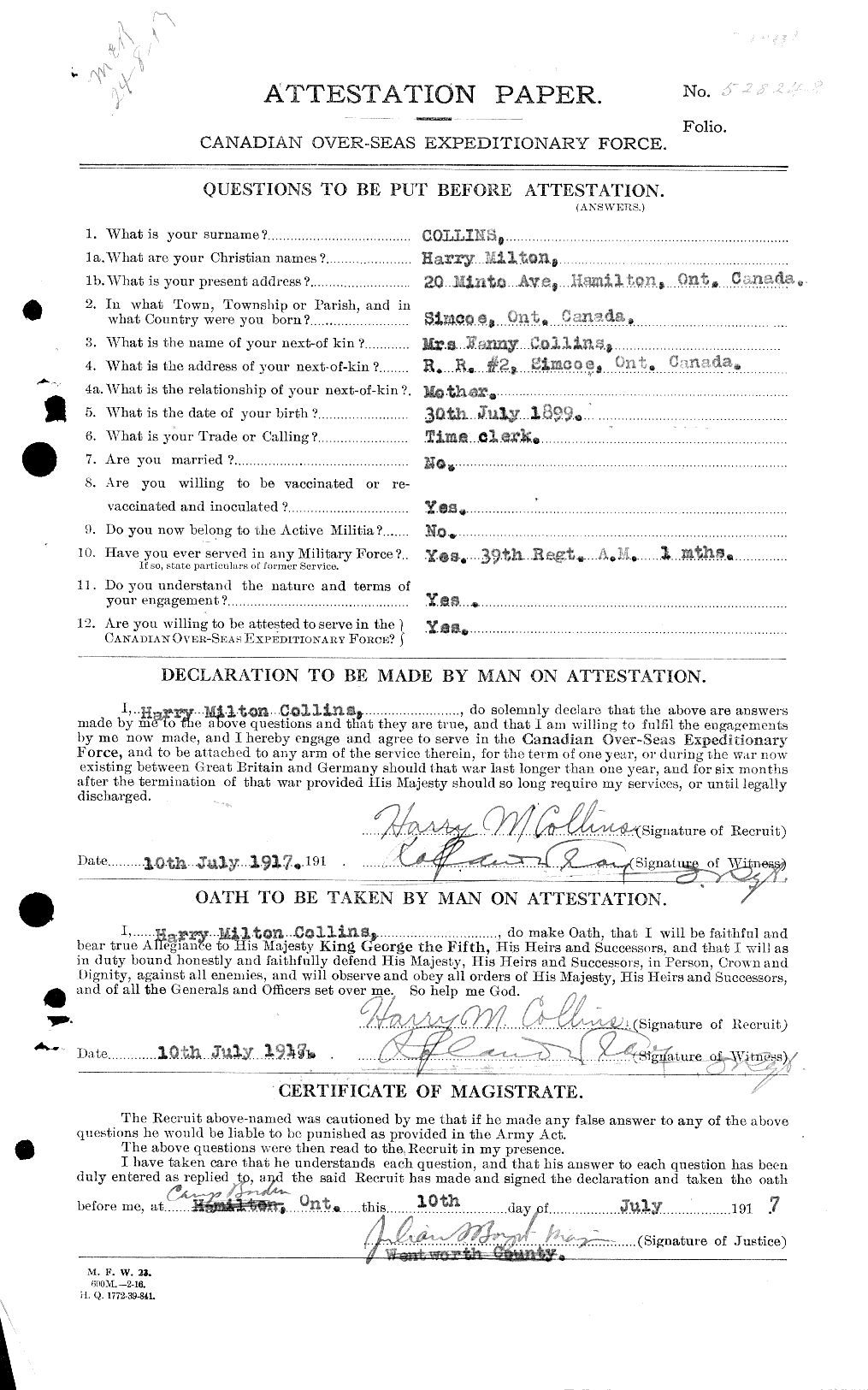 Personnel Records of the First World War - CEF 042282a
