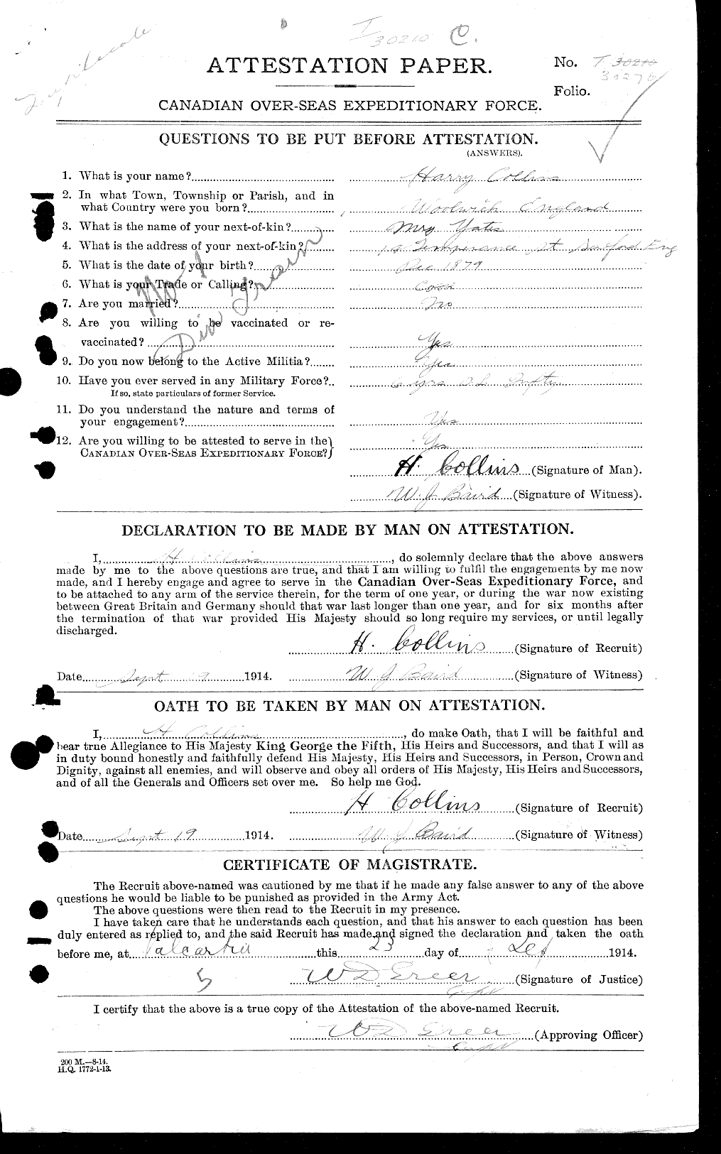Personnel Records of the First World War - CEF 042290a