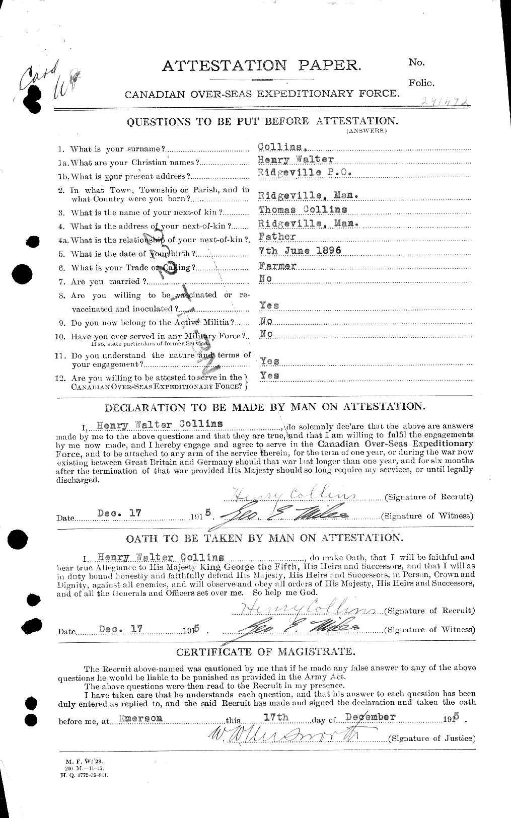 Personnel Records of the First World War - CEF 042298a