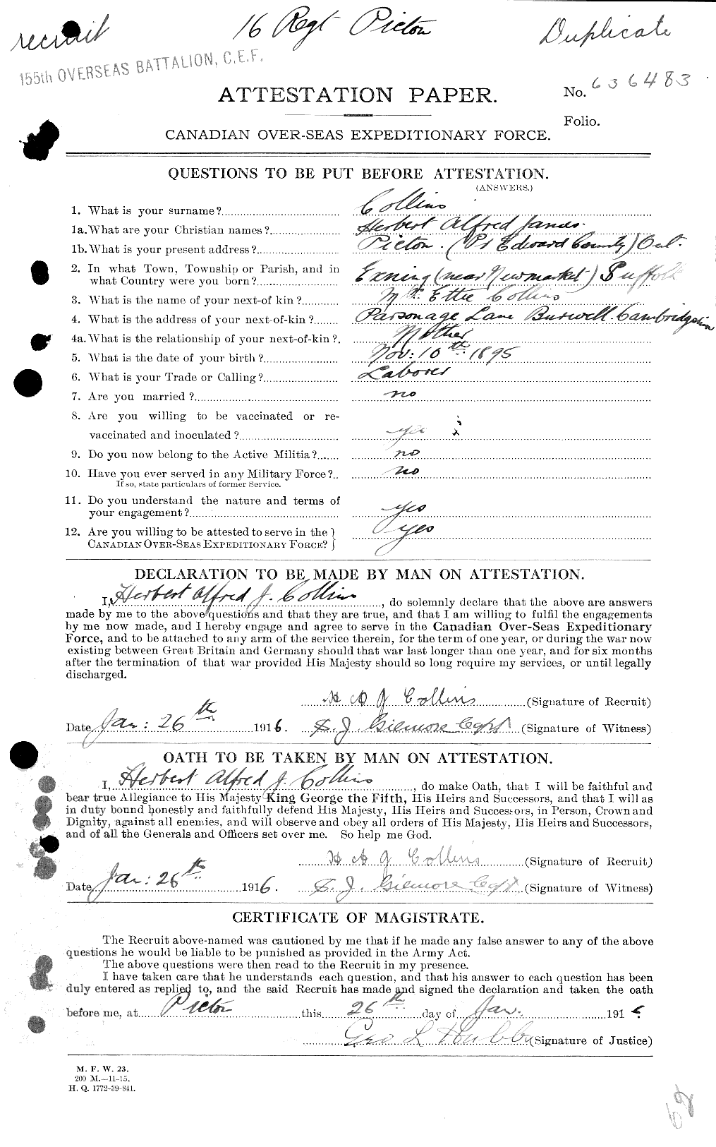 Personnel Records of the First World War - CEF 042302a
