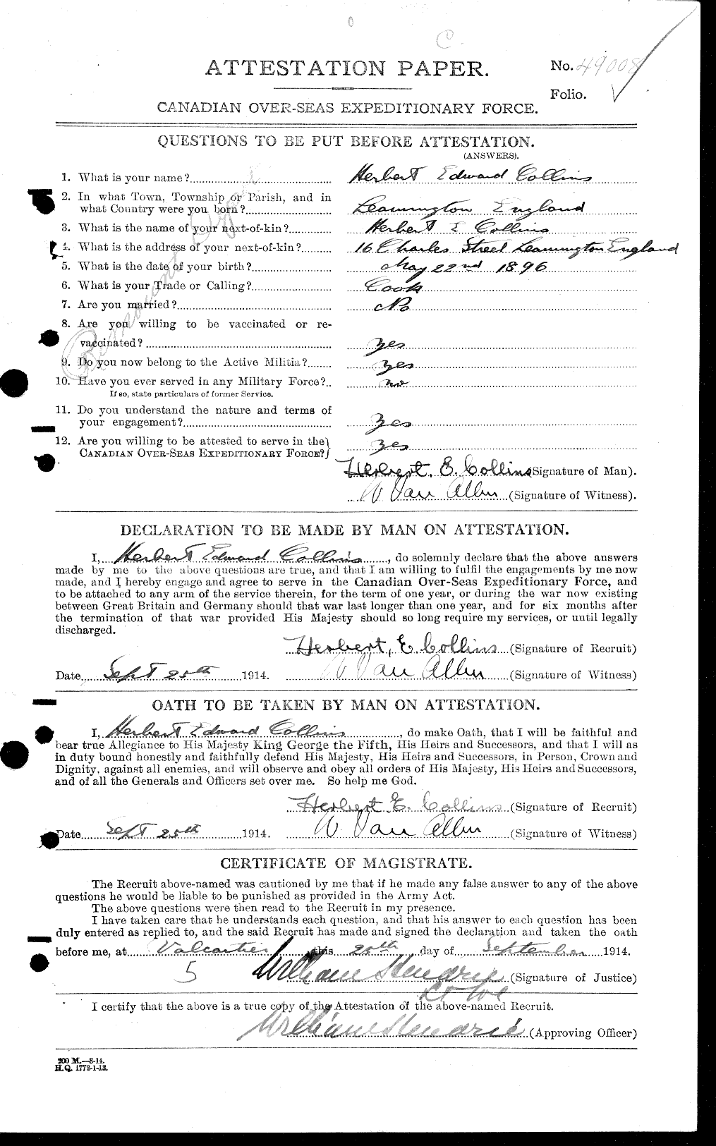 Personnel Records of the First World War - CEF 042304a