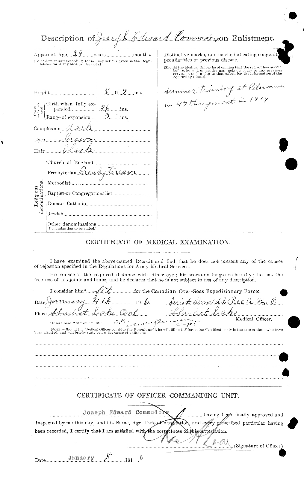 Dossiers du Personnel de la Première Guerre mondiale - CEC 042590b
