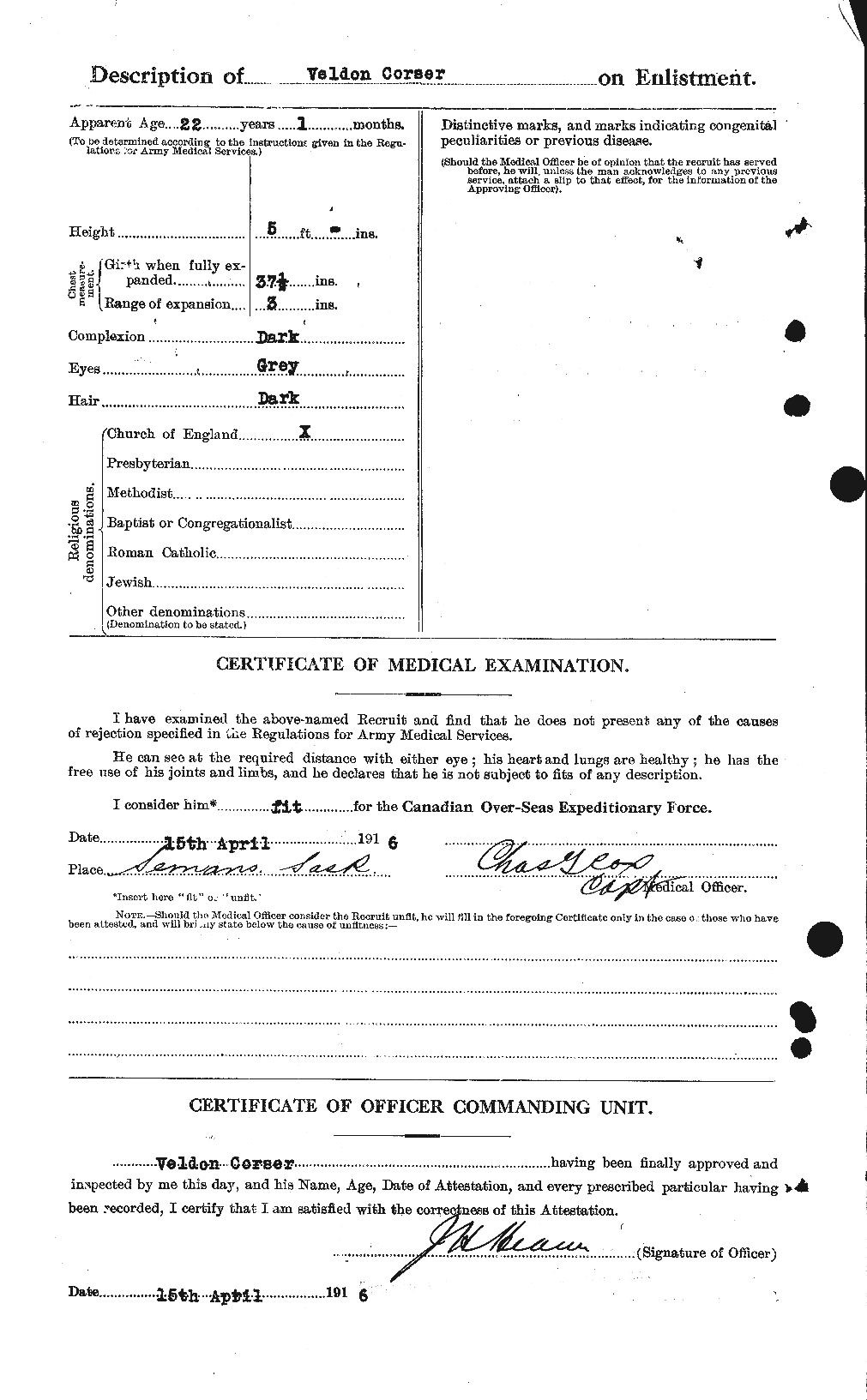 Personnel Records of the First World War - CEF 054189b