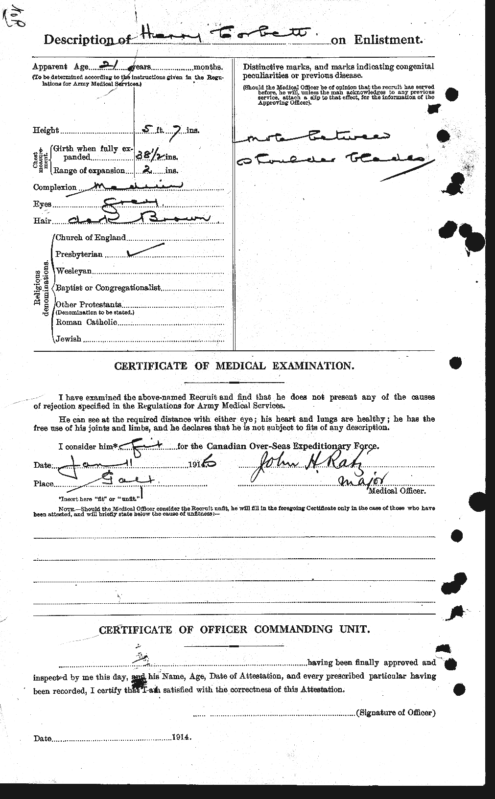 Personnel Records of the First World War - CEF 054770b