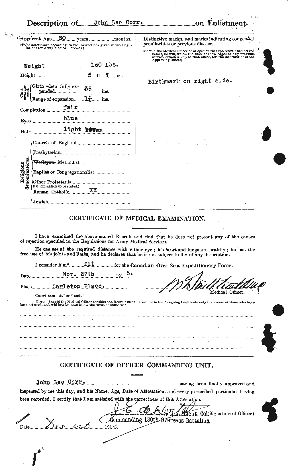 Personnel Records of the First World War - CEF 055006b