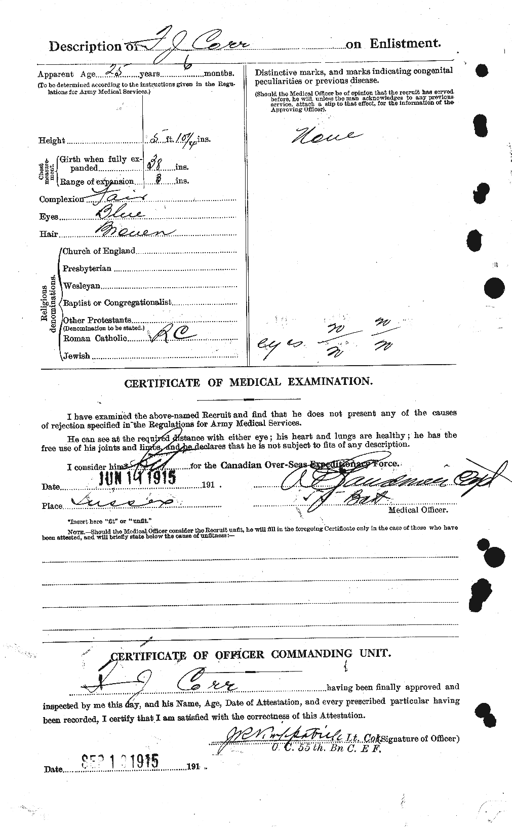 Personnel Records of the First World War - CEF 055010b