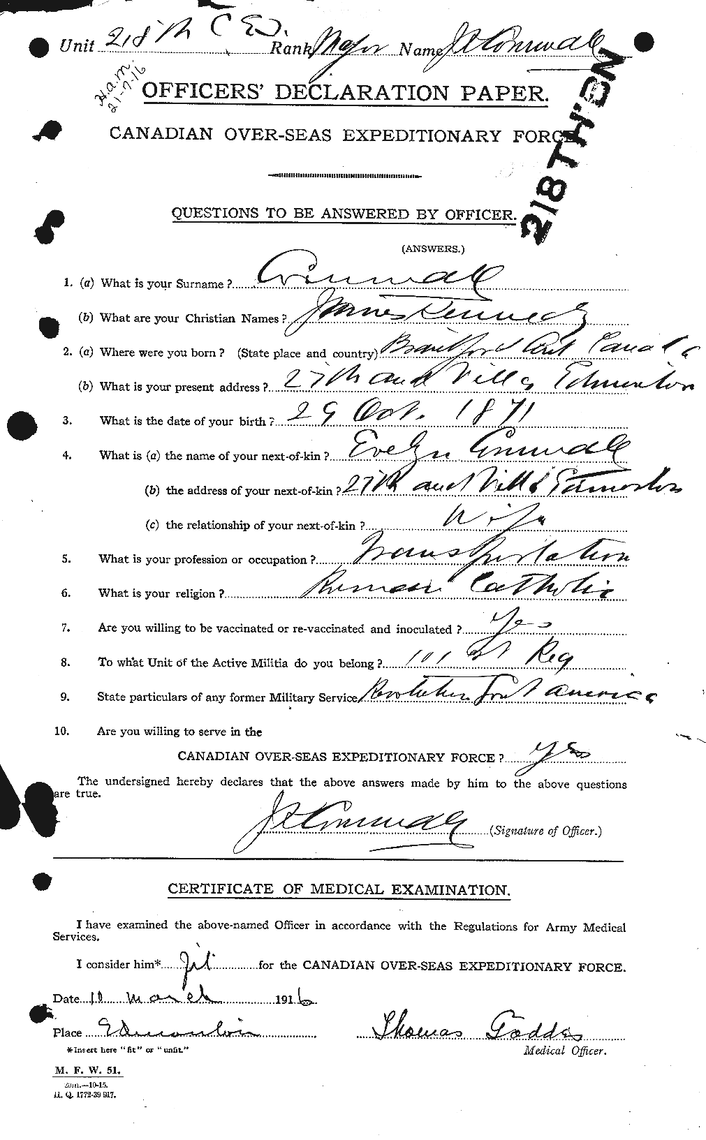 Personnel Records of the First World War - CEF 055390a