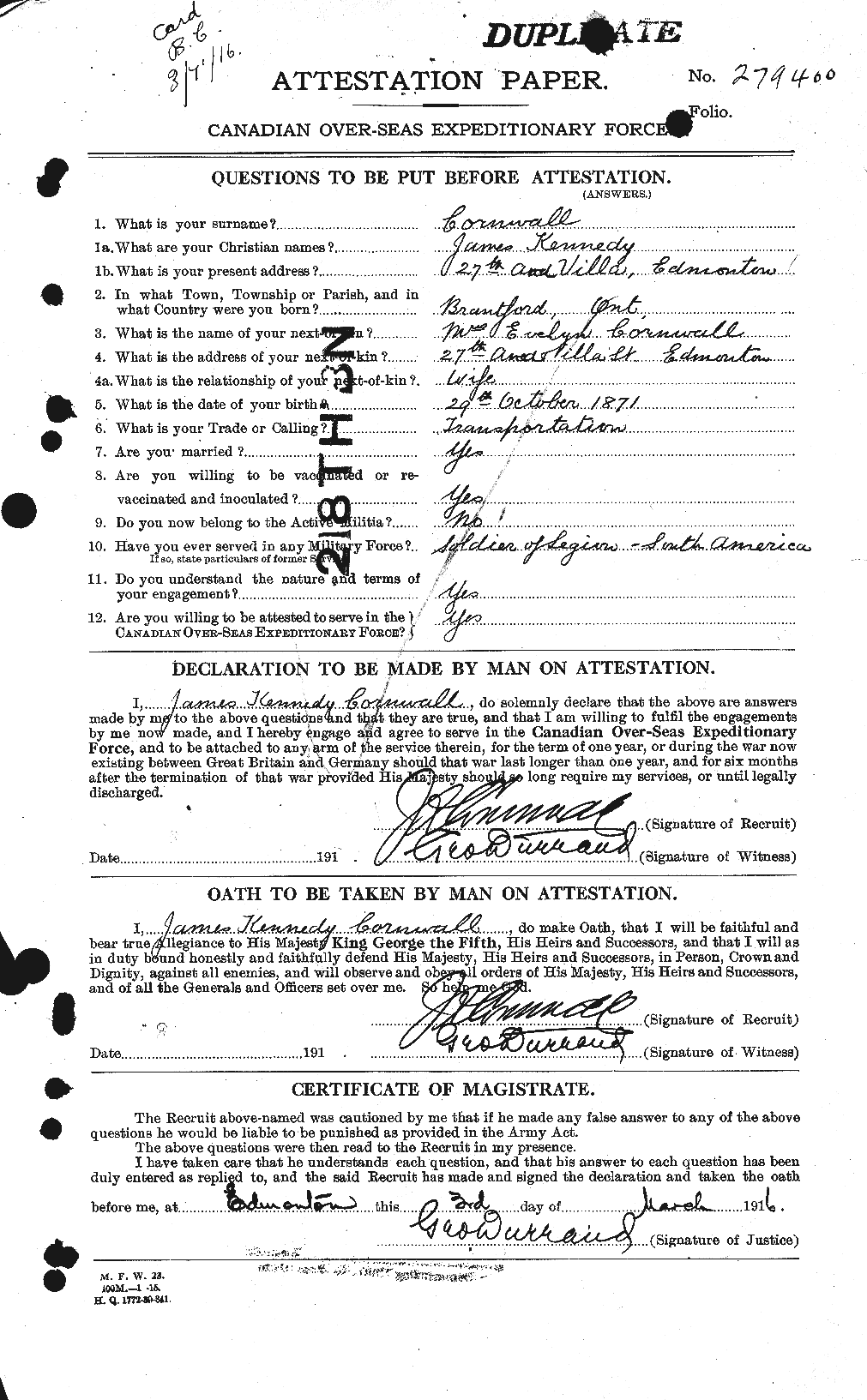 Personnel Records of the First World War - CEF 055391a