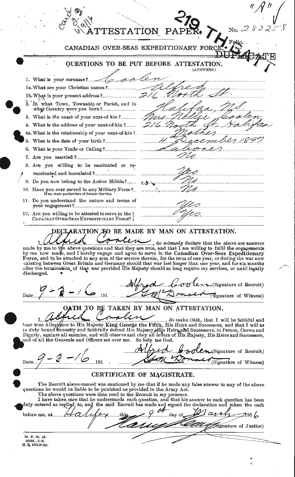 Personnel Records of the First World War - CEF 056338a