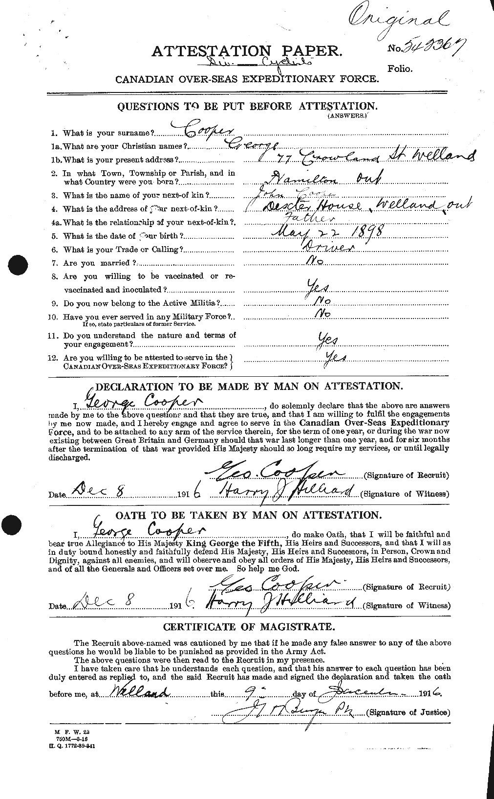 Personnel Records of the First World War - CEF 057796a