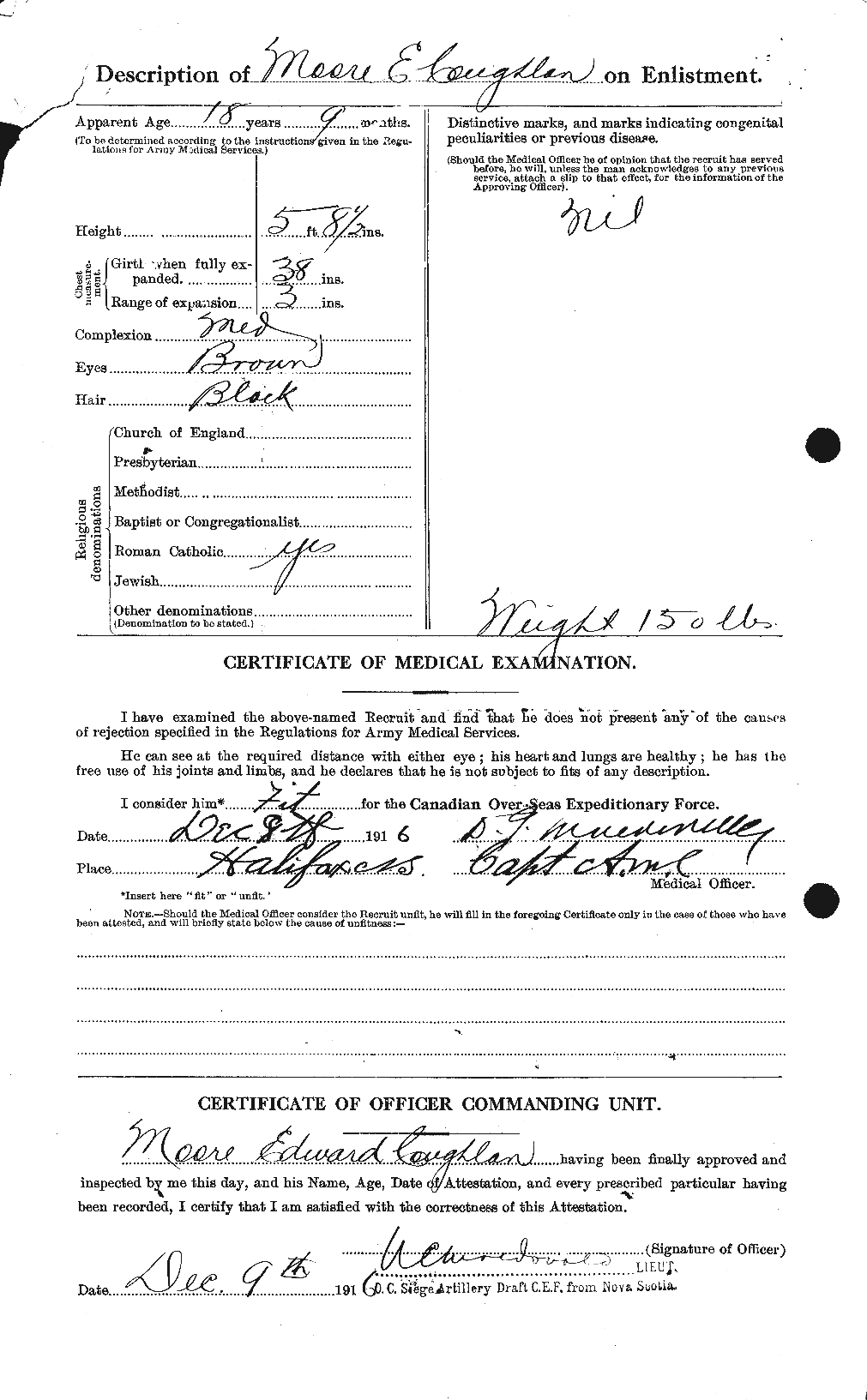 Dossiers du Personnel de la Première Guerre mondiale - CEC 059193b