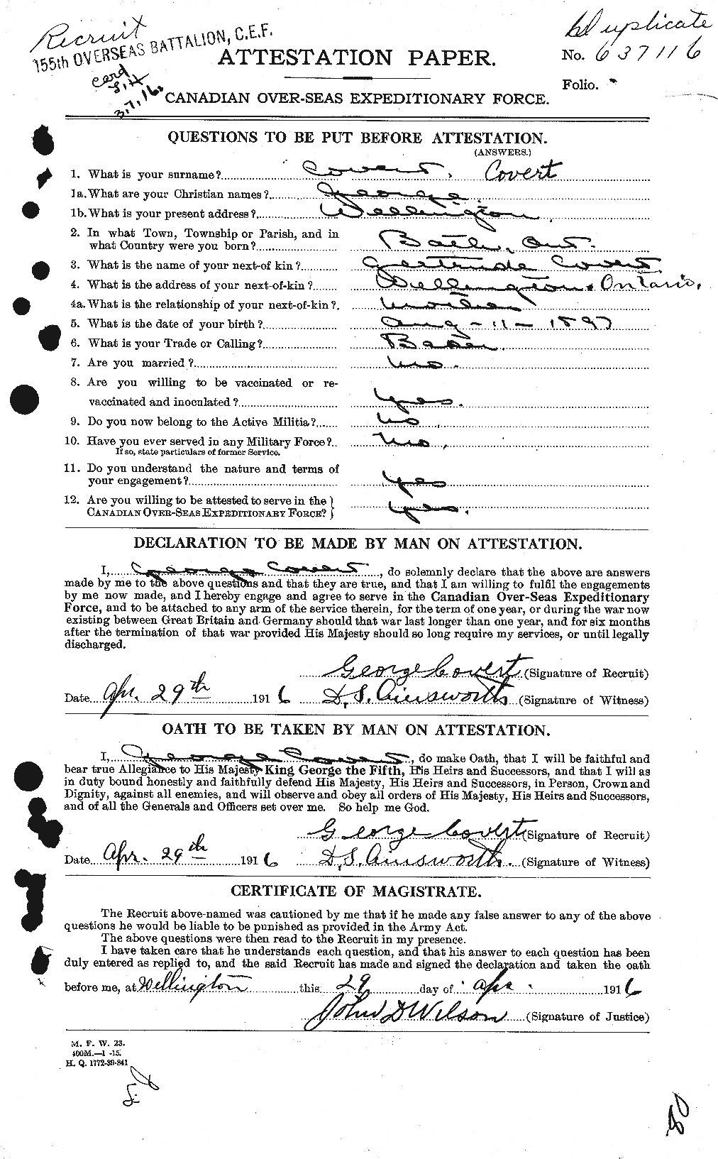 Personnel Records of the First World War - CEF 059273a