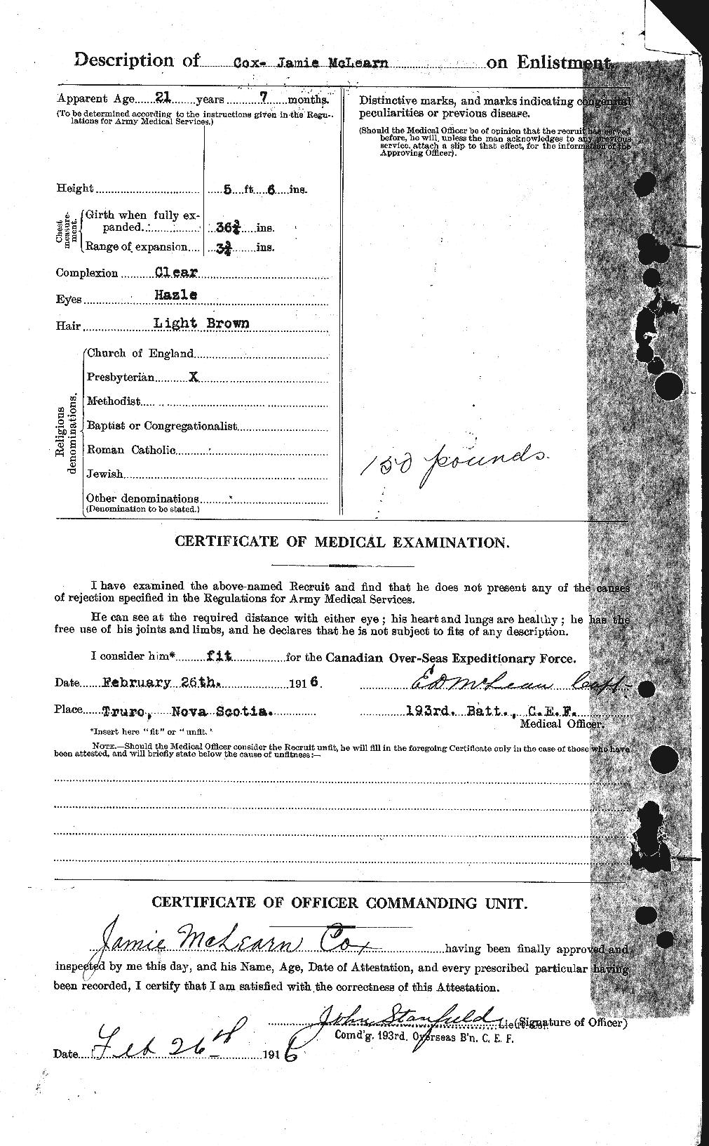 Personnel Records of the First World War - CEF 059404b