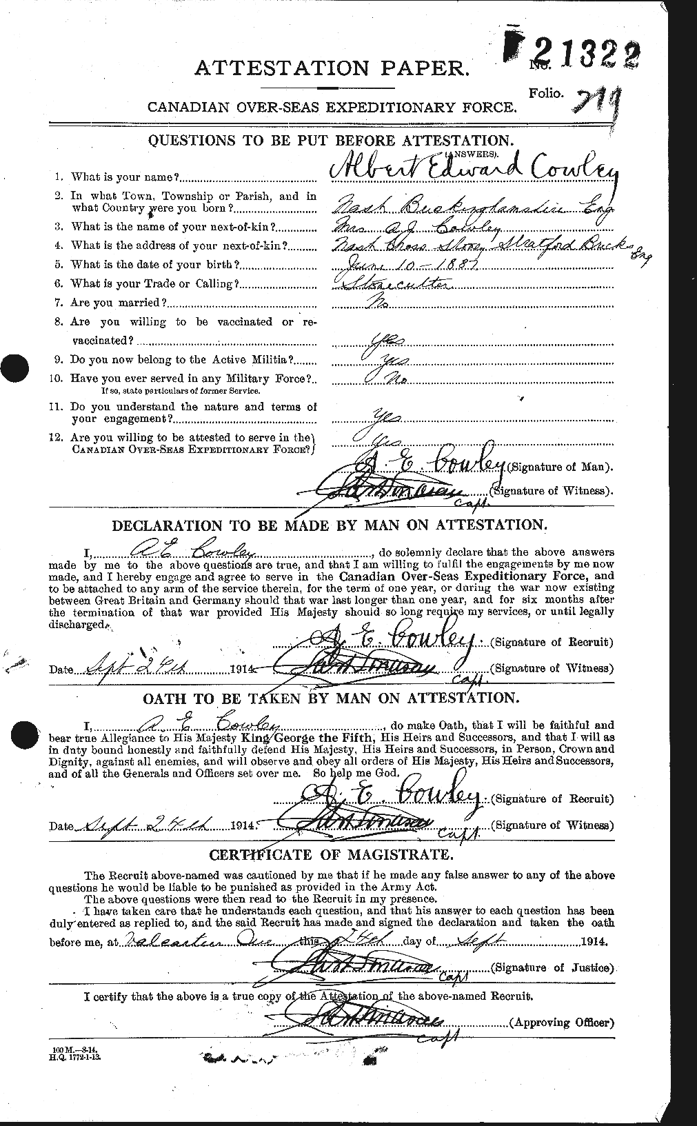 Personnel Records of the First World War - CEF 059827a