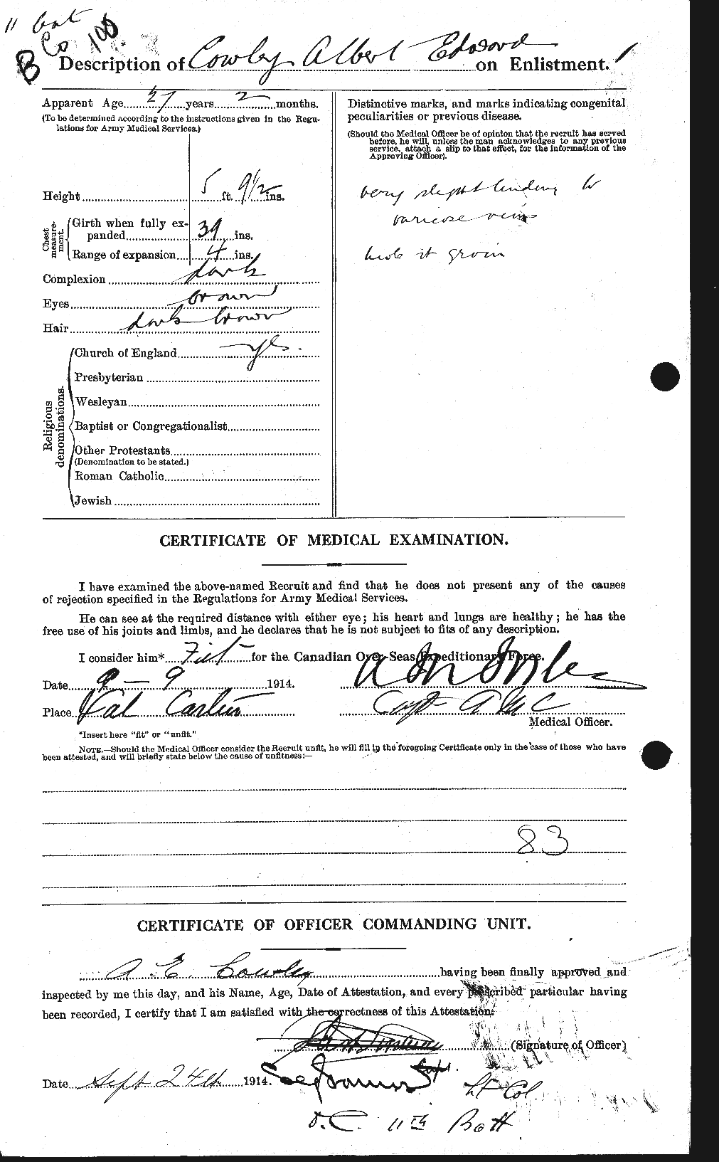 Personnel Records of the First World War - CEF 059827b