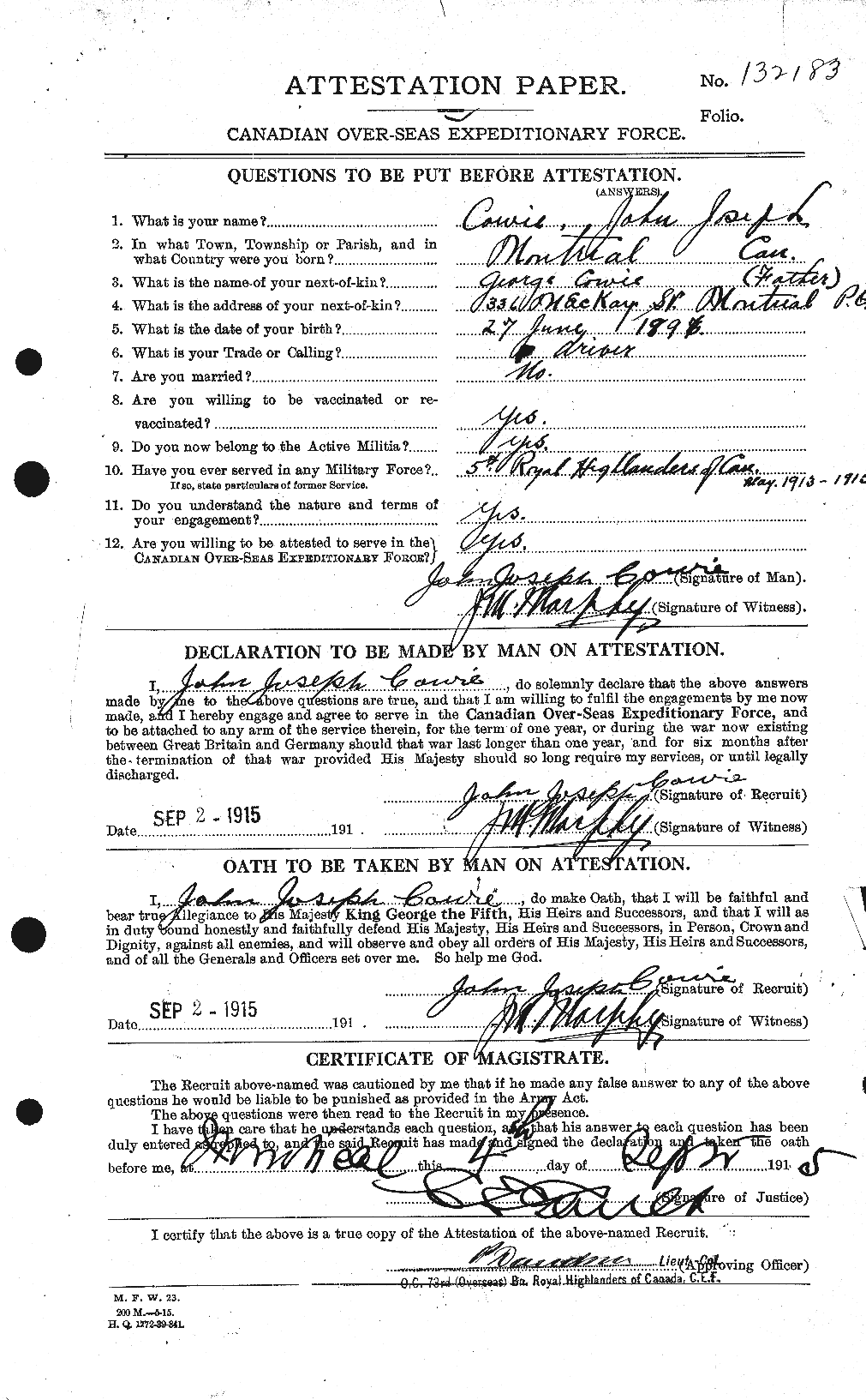 Personnel Records of the First World War - CEF 059999a