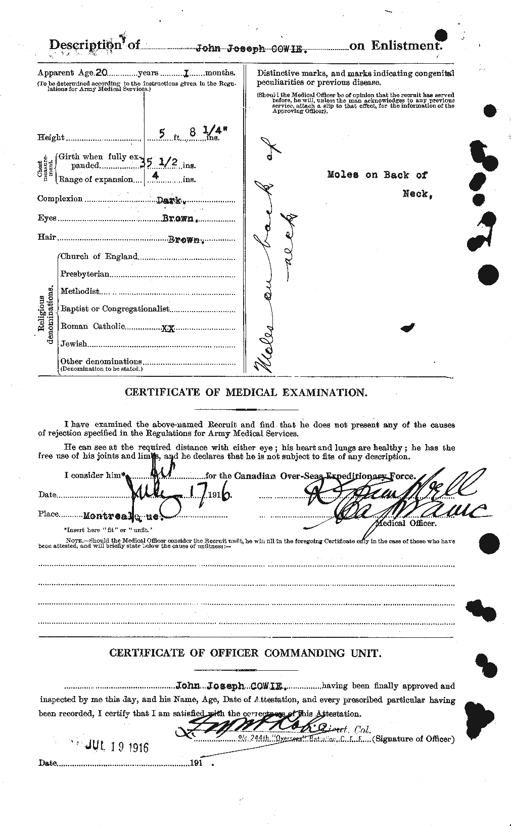 Personnel Records of the First World War - CEF 060000b