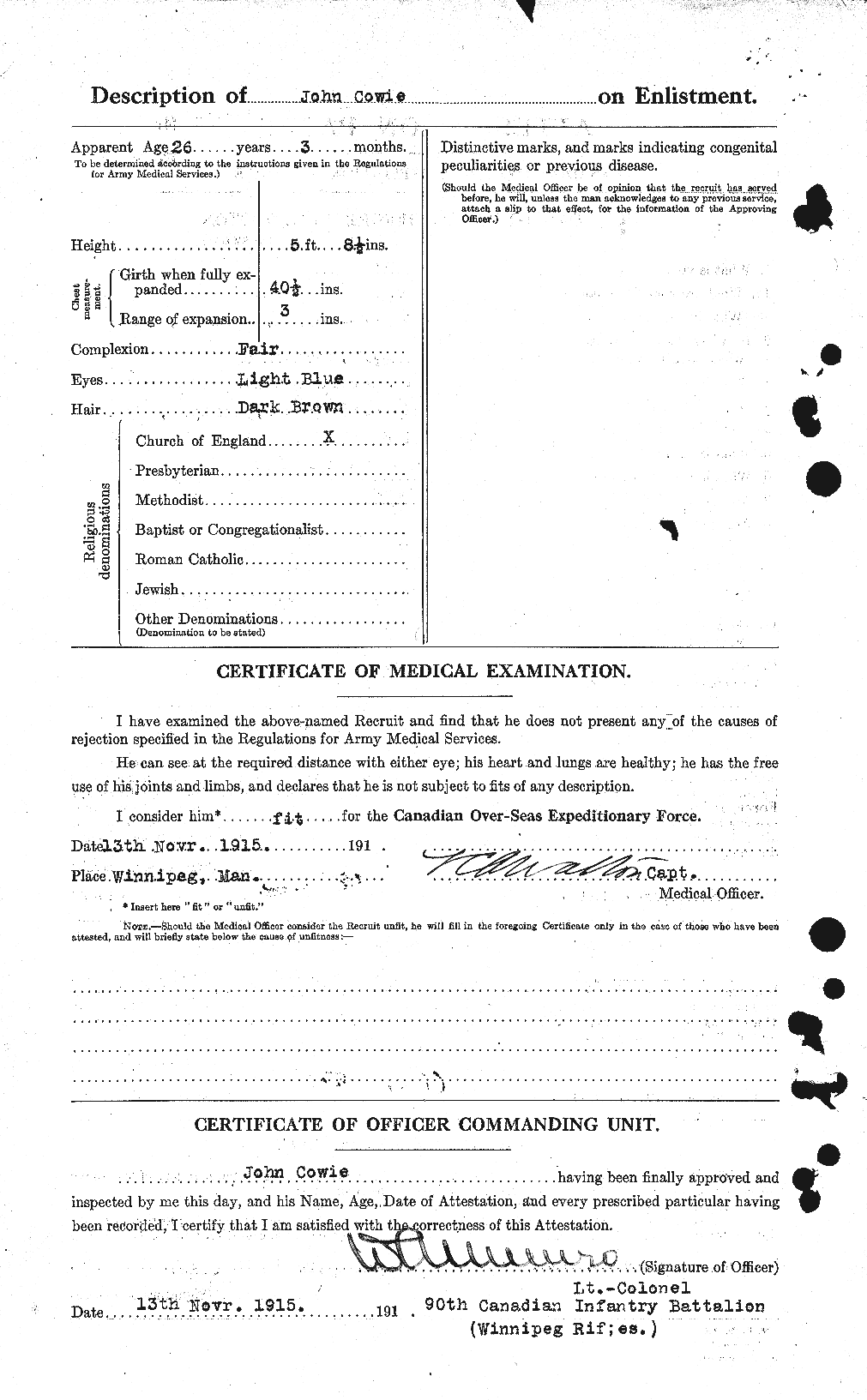 Personnel Records of the First World War - CEF 060007b