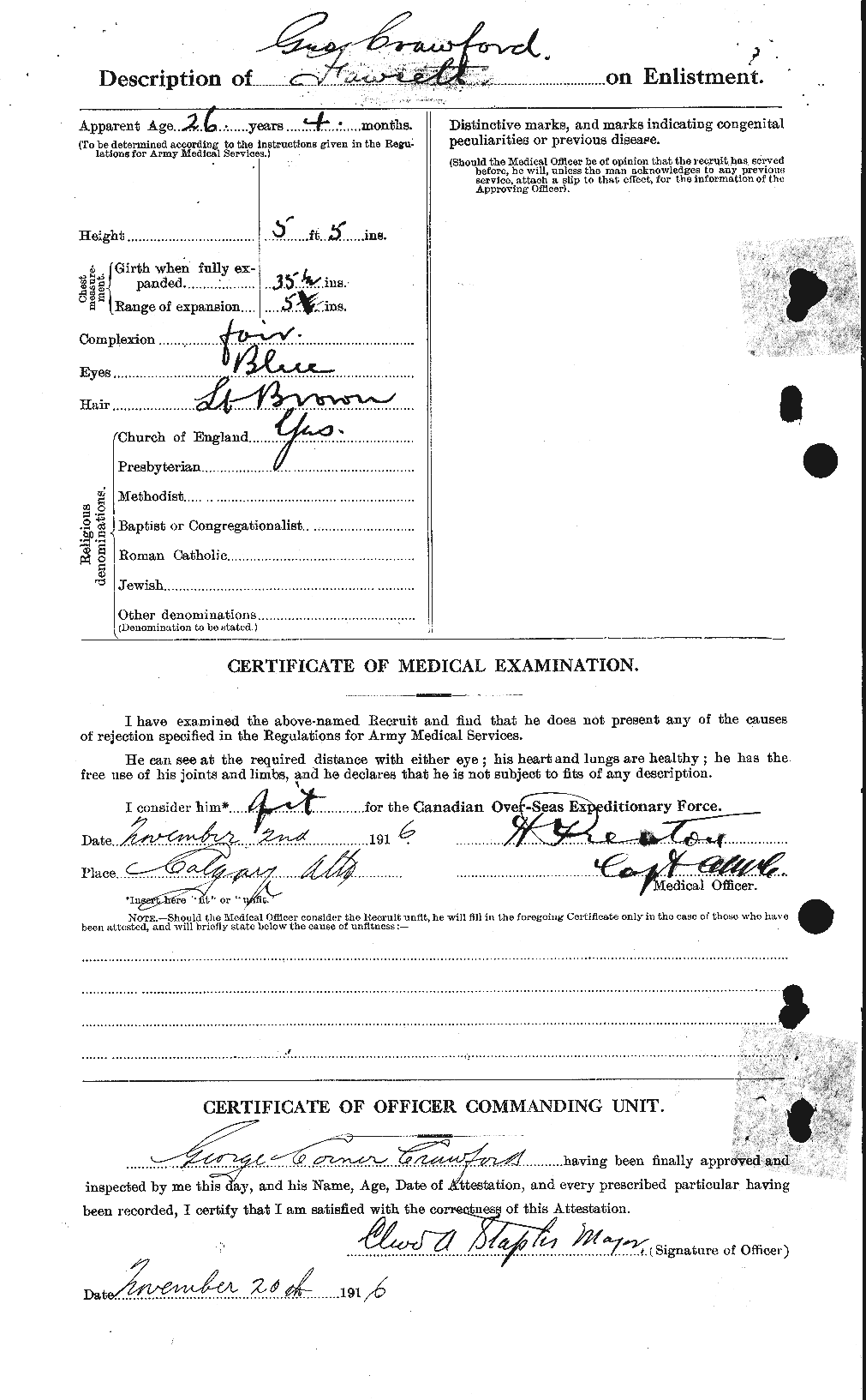 Personnel Records of the First World War - CEF 060709b