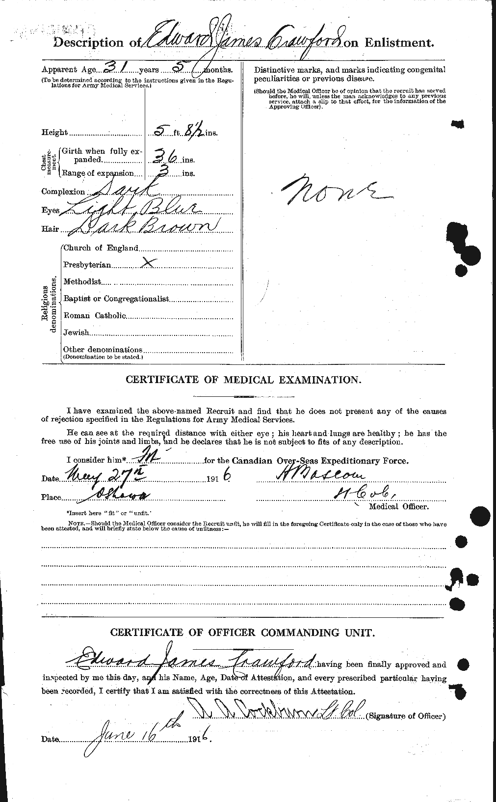Personnel Records of the First World War - CEF 060804b