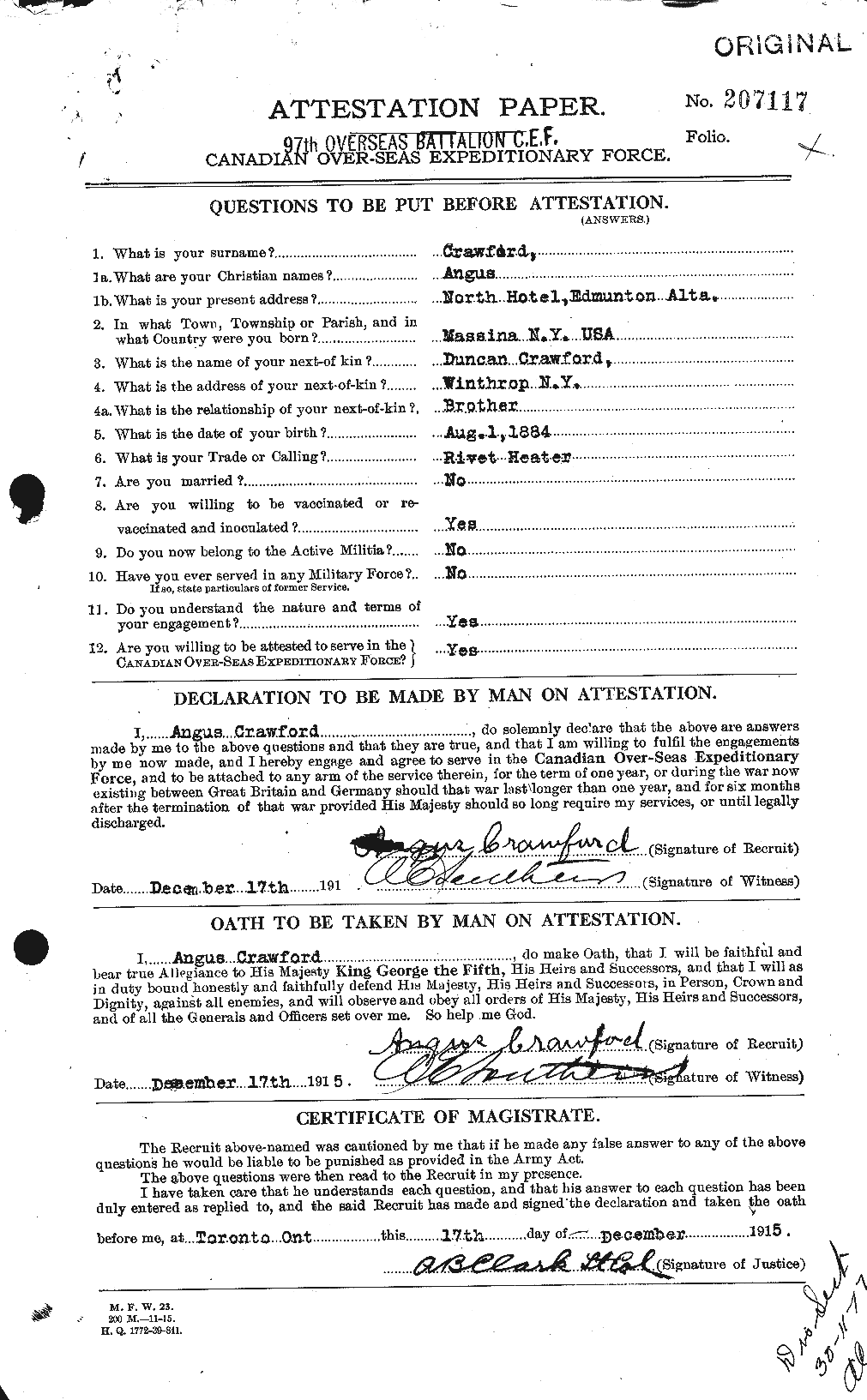 Personnel Records of the First World War - CEF 060942a
