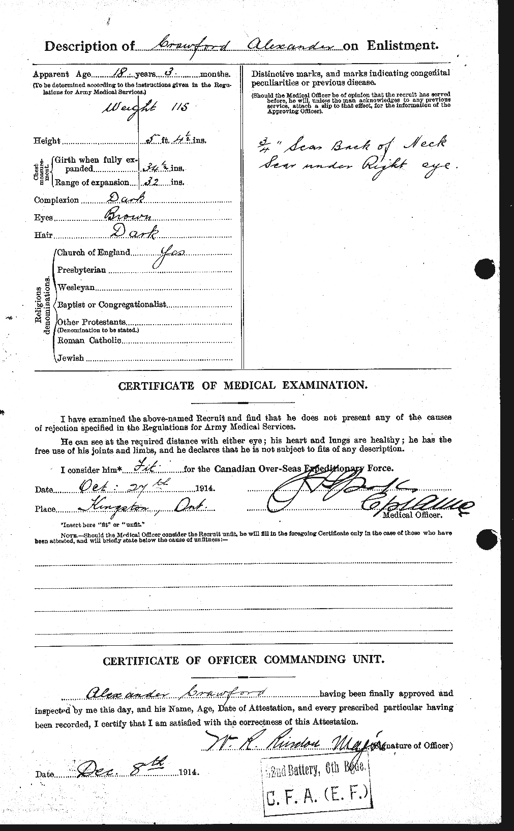 Personnel Records of the First World War - CEF 060962b