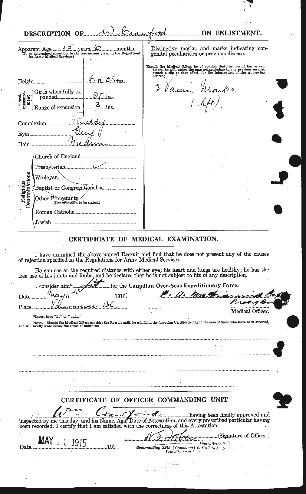 Personnel Records of the First World War - CEF 061167b