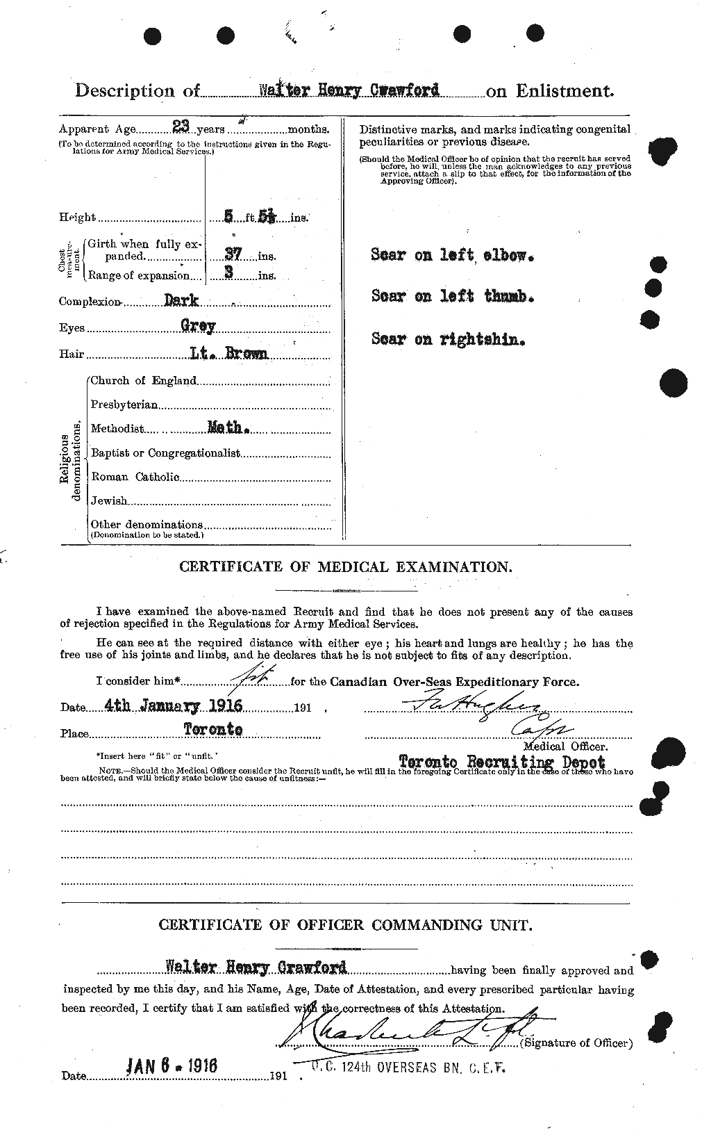 Dossiers du Personnel de la Première Guerre mondiale - CEC 061173b