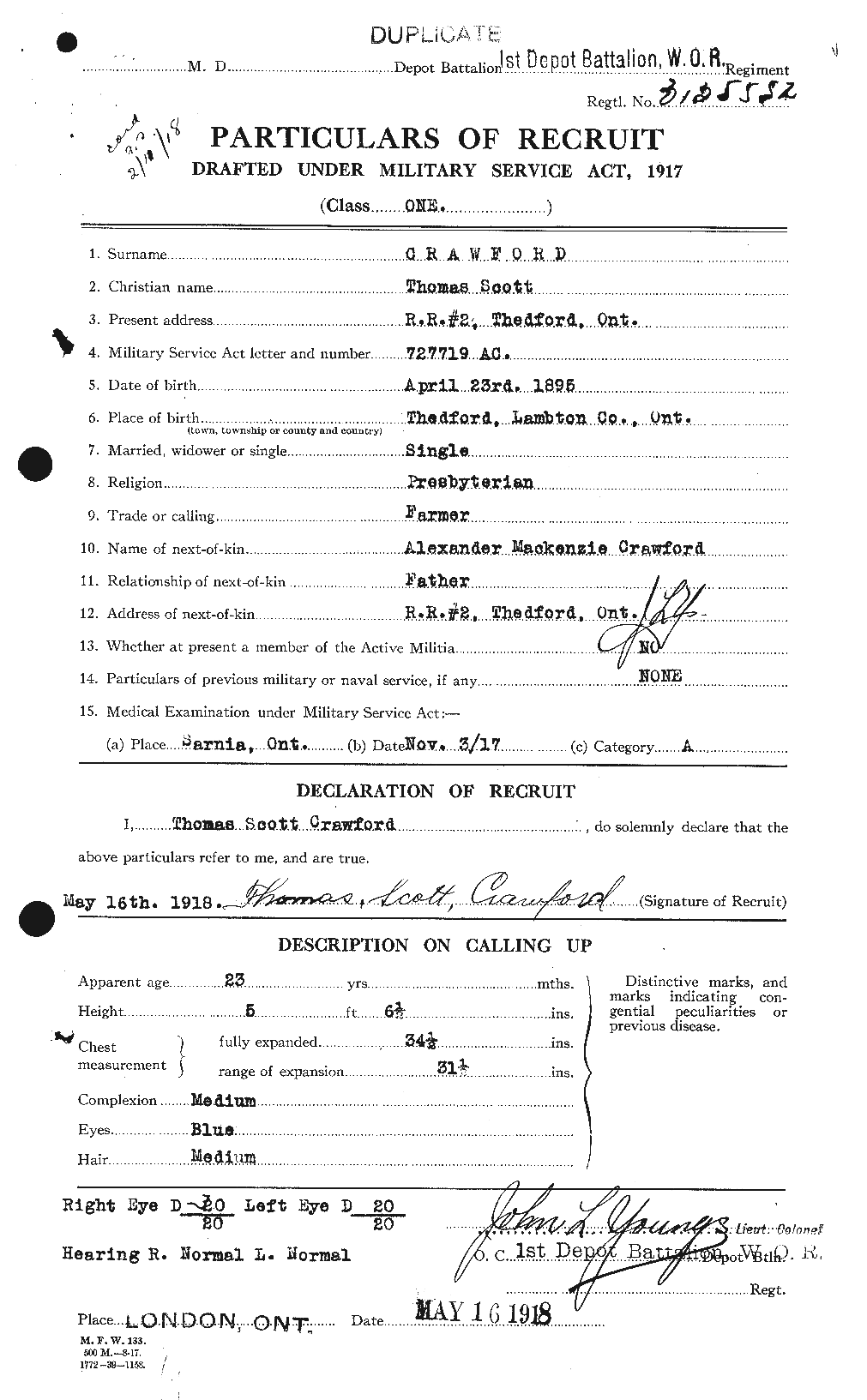 Personnel Records of the First World War - CEF 061347a