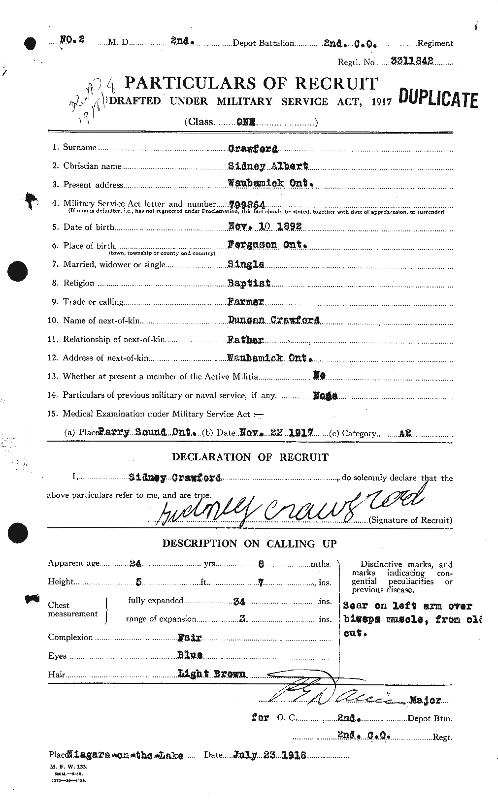 Personnel Records of the First World War - CEF 061373a