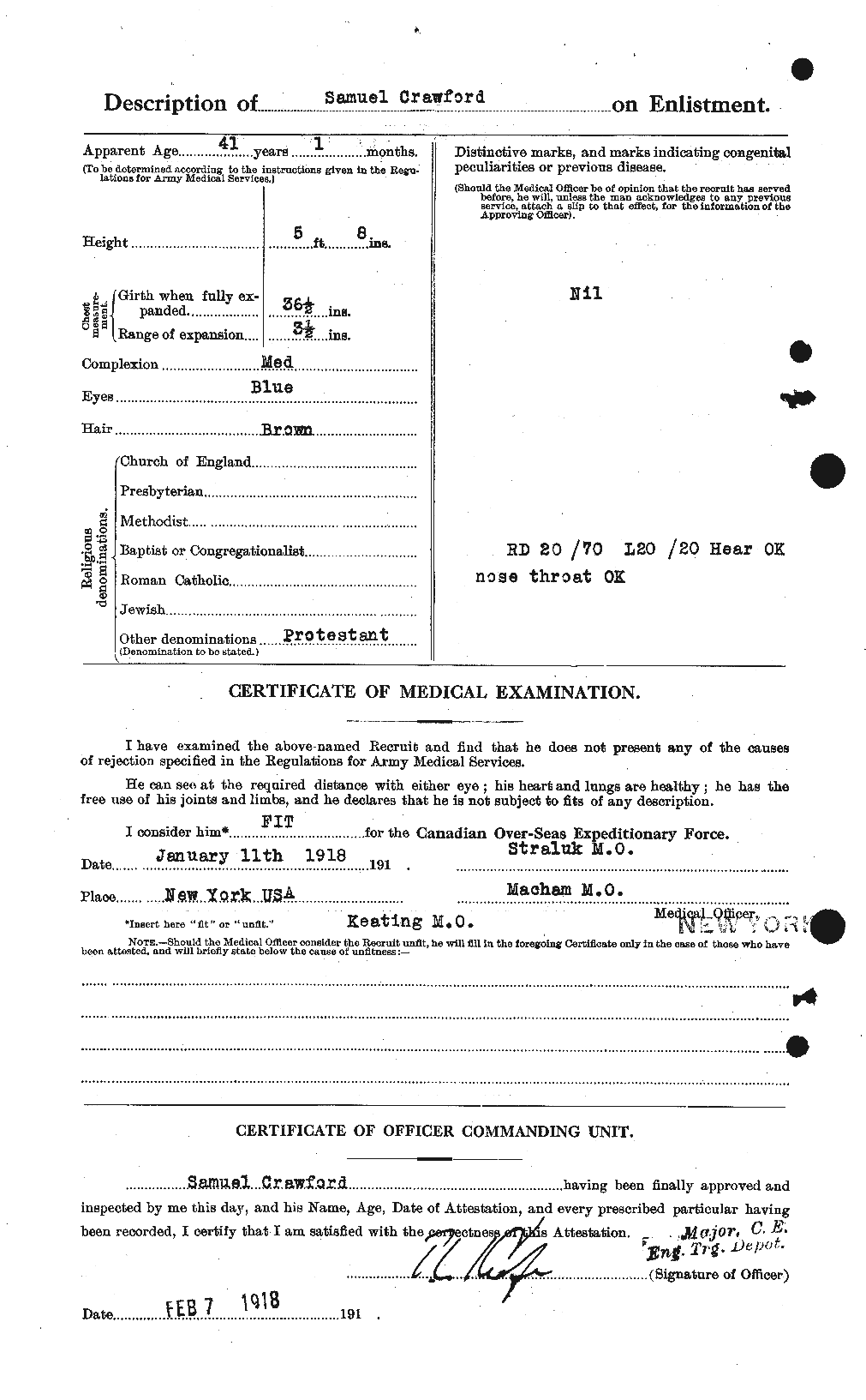 Dossiers du Personnel de la Première Guerre mondiale - CEC 061377b