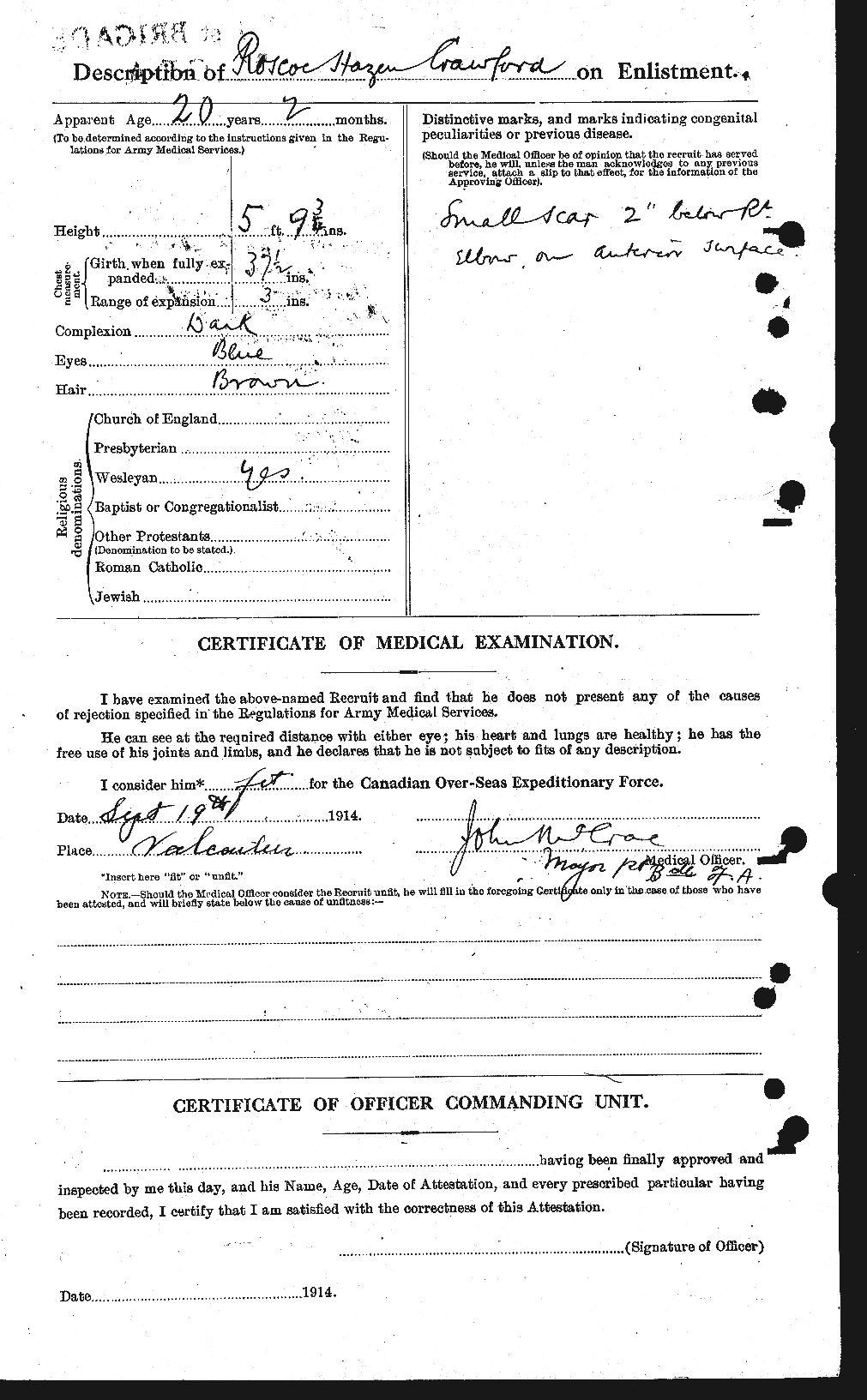Personnel Records of the First World War - CEF 061389b