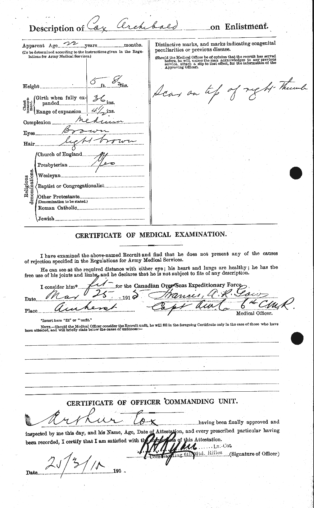 Personnel Records of the First World War - CEF 061452b