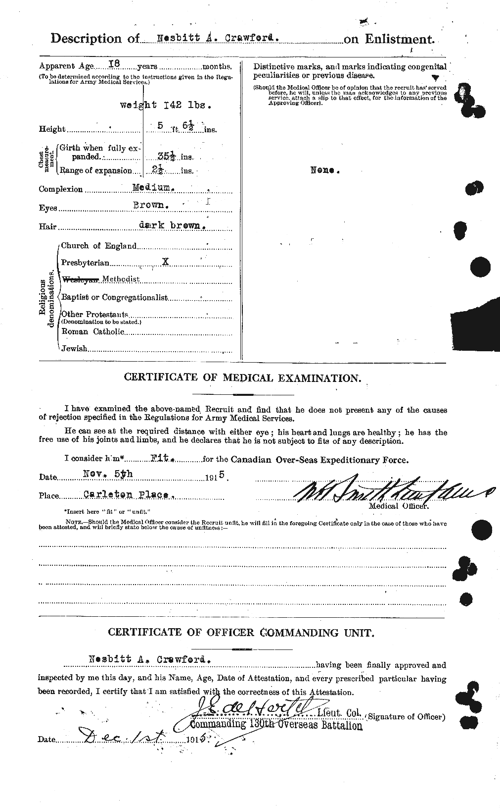 Personnel Records of the First World War - CEF 061663b