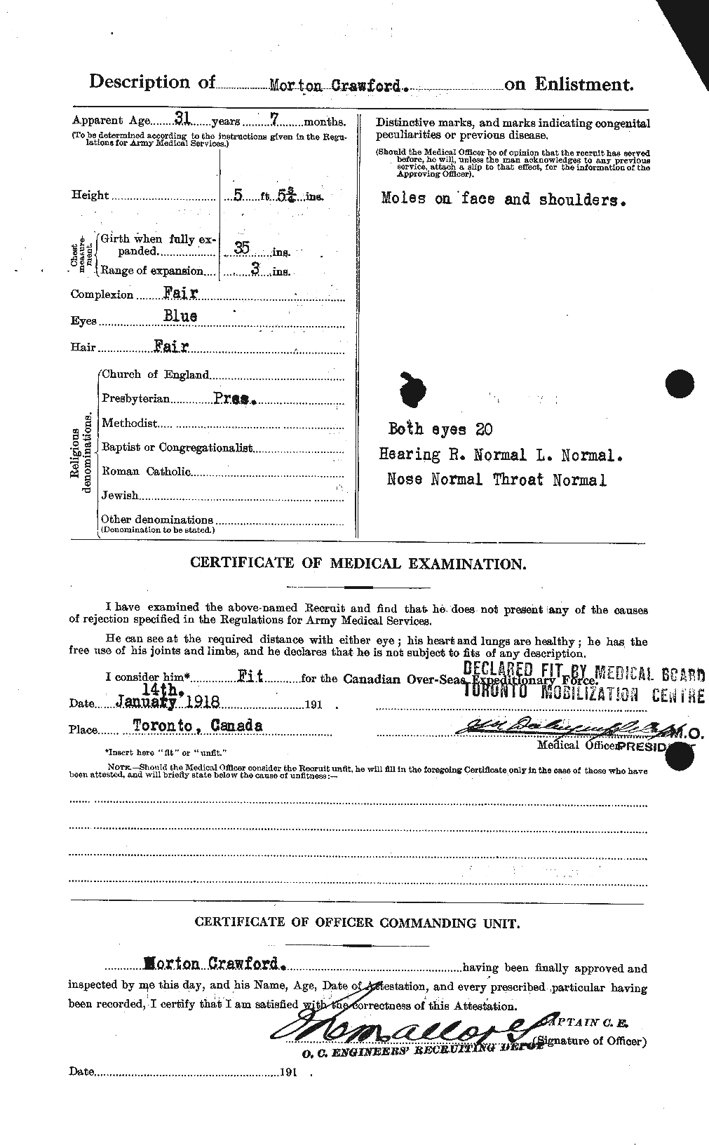 Personnel Records of the First World War - CEF 061666b