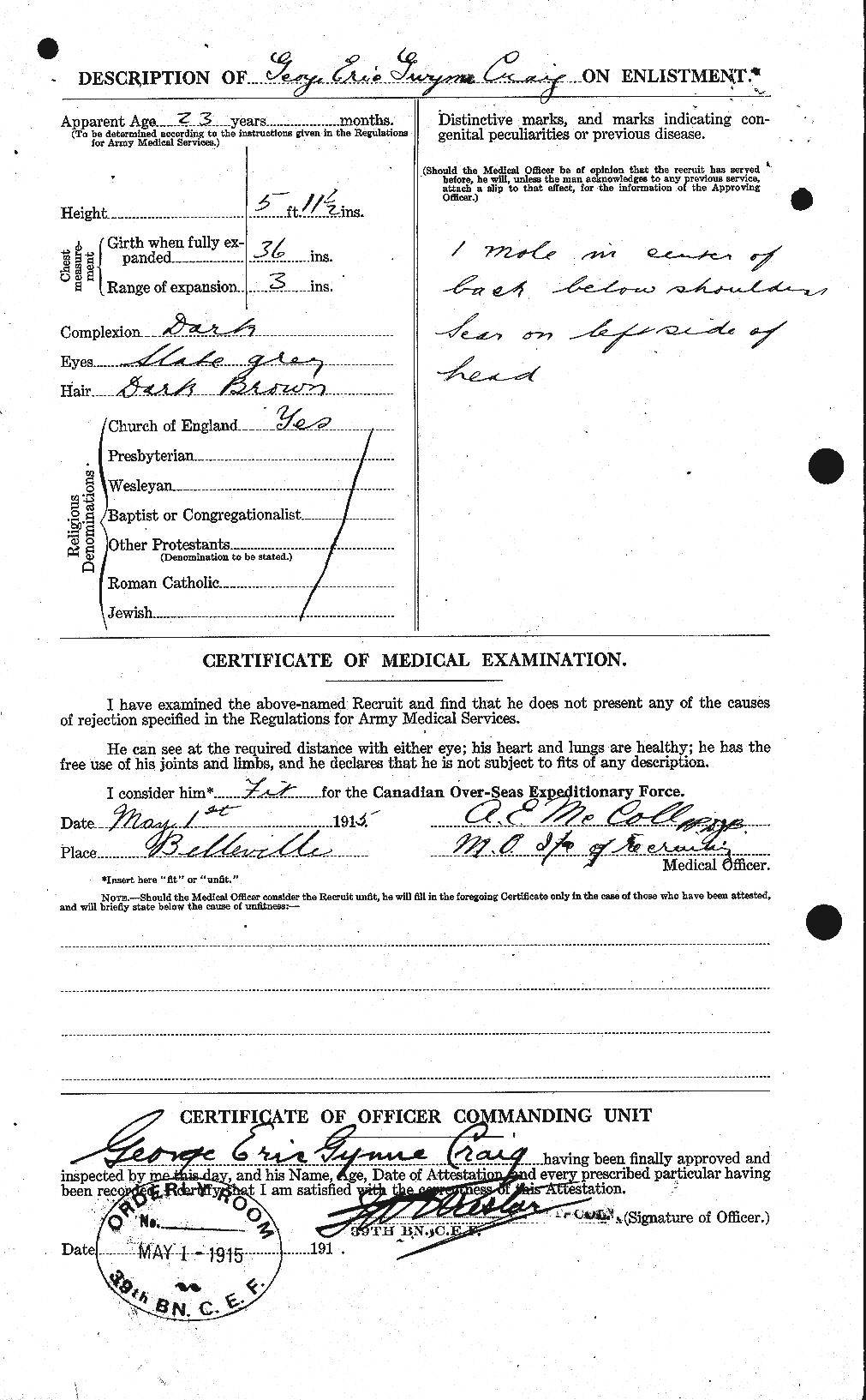 Personnel Records of the First World War - CEF 061716b