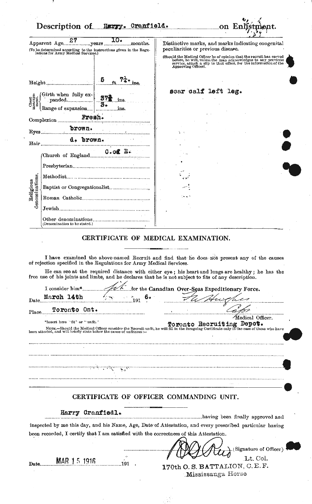 Personnel Records of the First World War - CEF 061728b