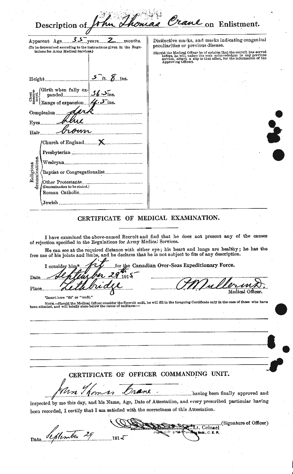 Personnel Records of the First World War - CEF 061767b