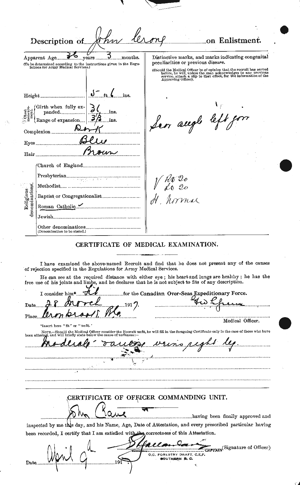 Personnel Records of the First World War - CEF 061769b