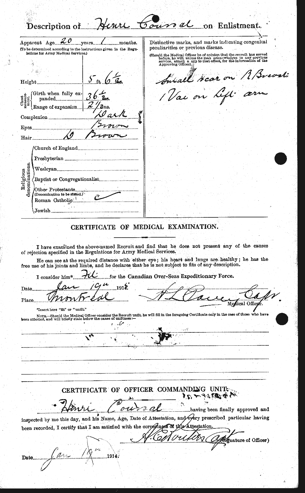 Personnel Records of the First World War - CEF 061896b