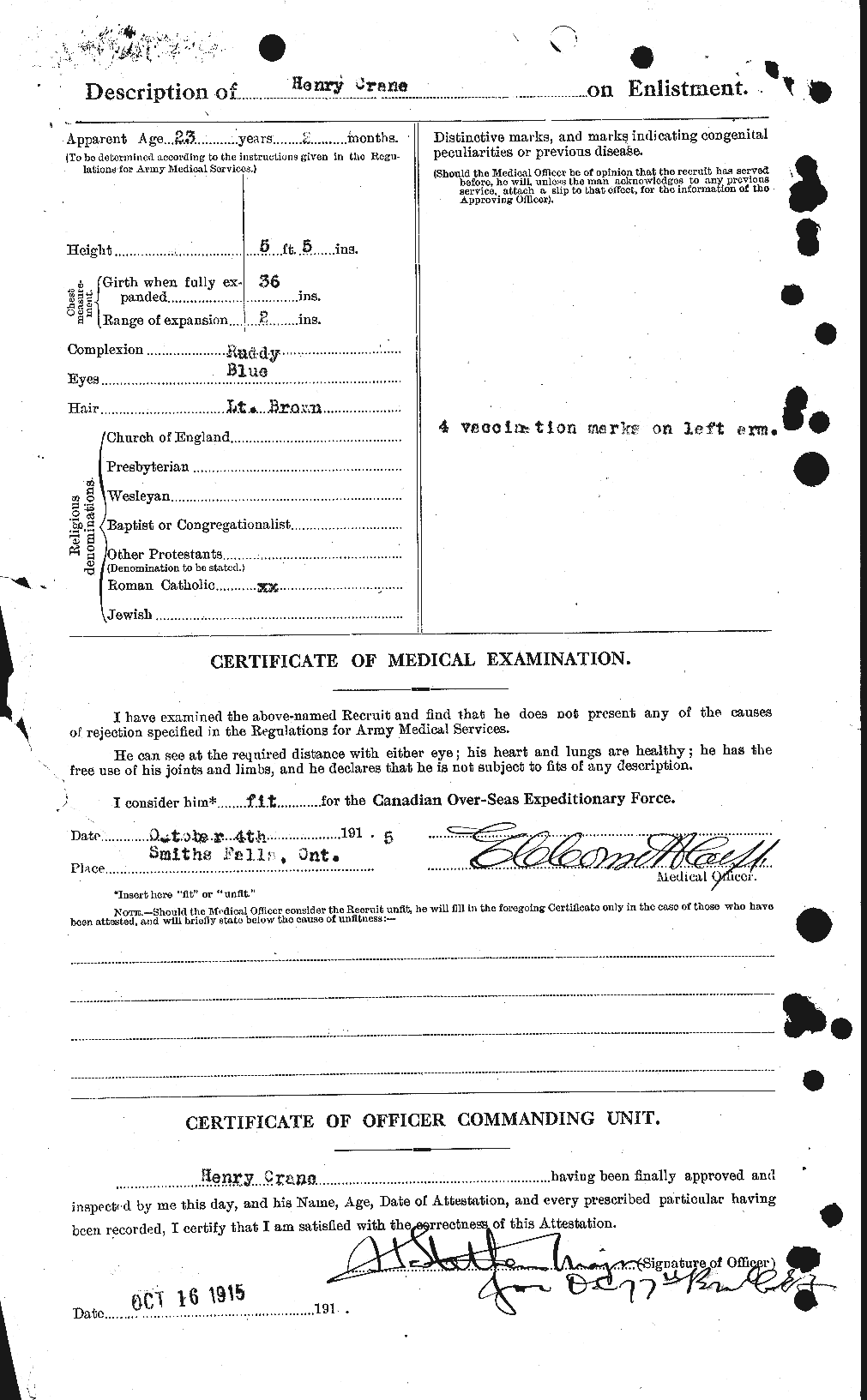 Personnel Records of the First World War - CEF 062001b