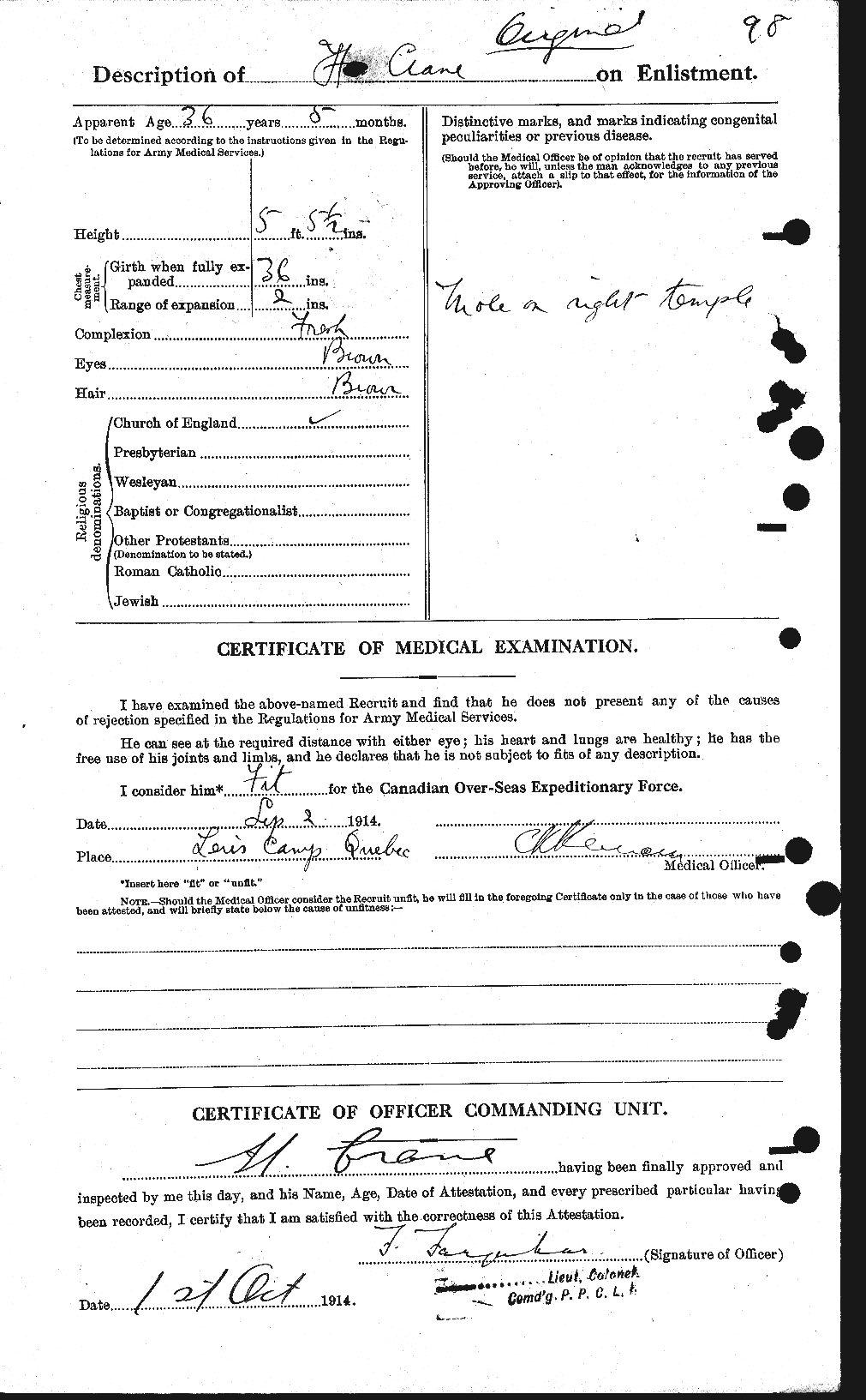 Personnel Records of the First World War - CEF 062004b