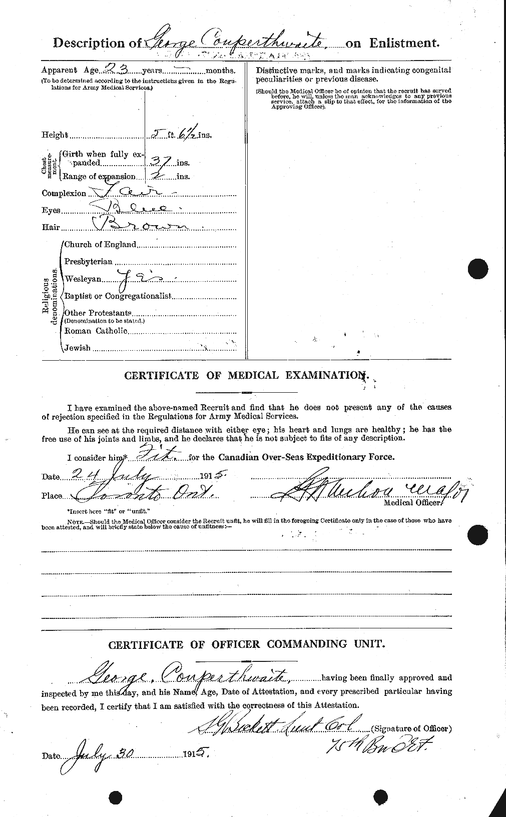 Personnel Records of the First World War - CEF 062412b
