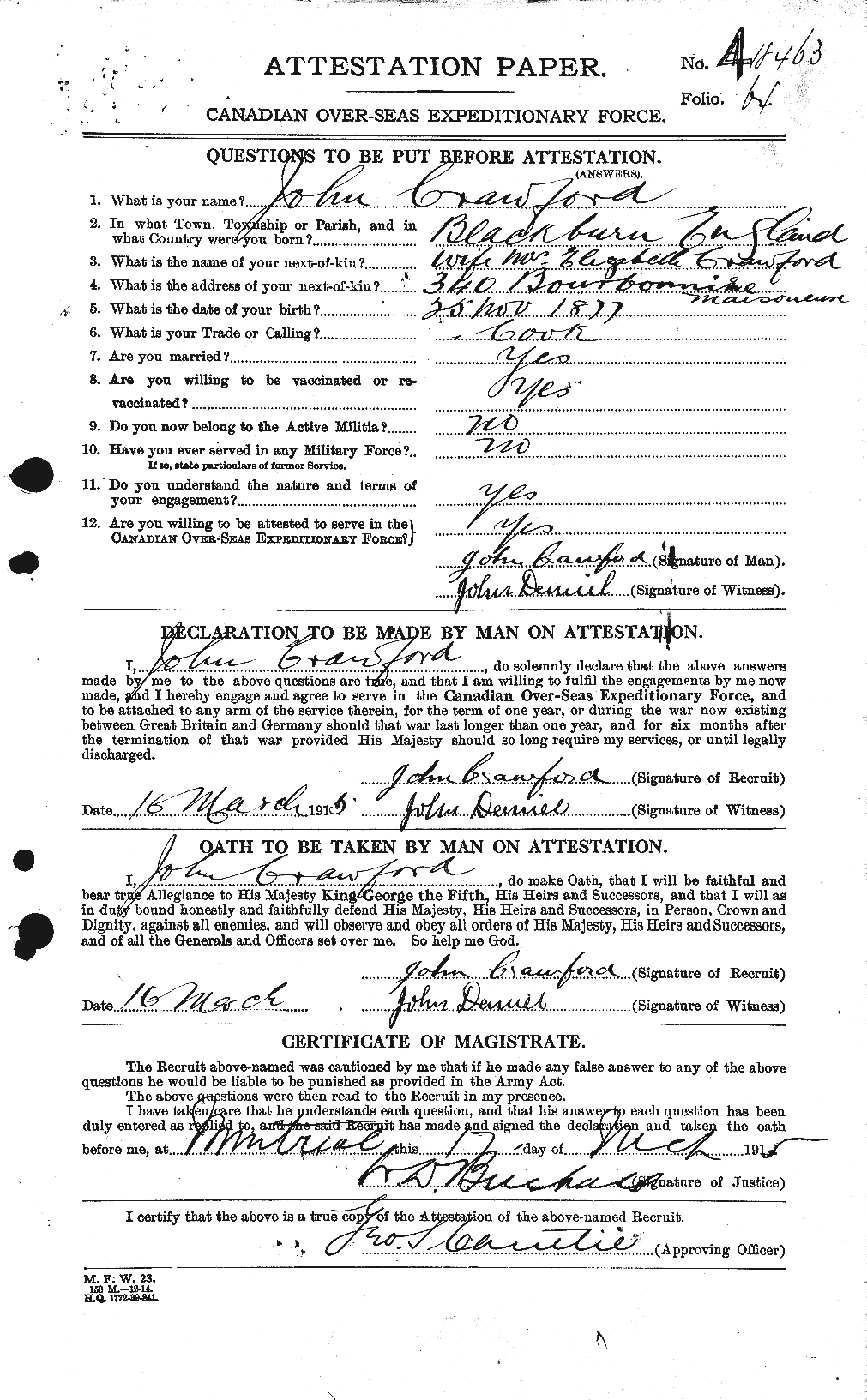 Personnel Records of the First World War - CEF 062439a