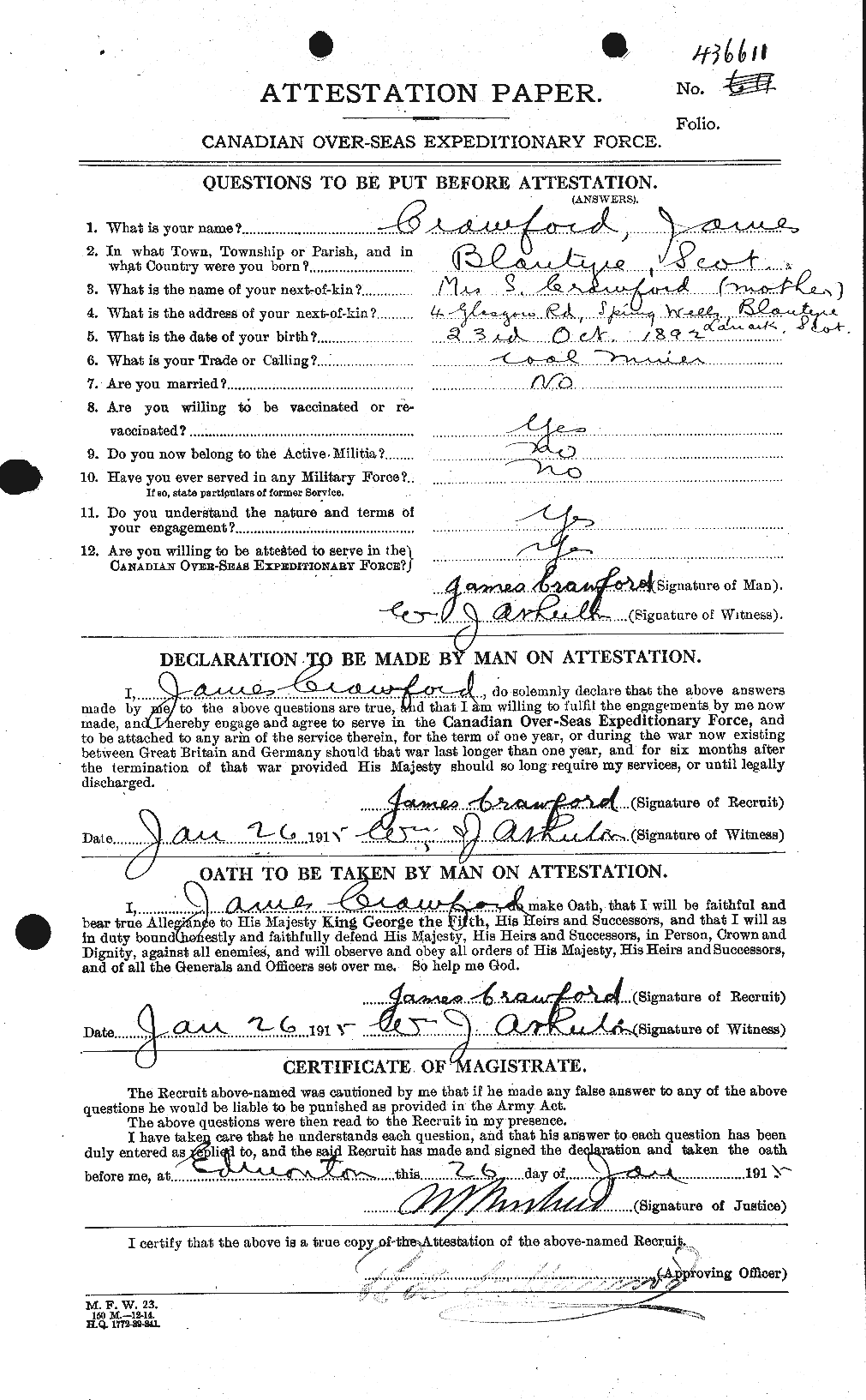 Personnel Records of the First World War - CEF 062766a
